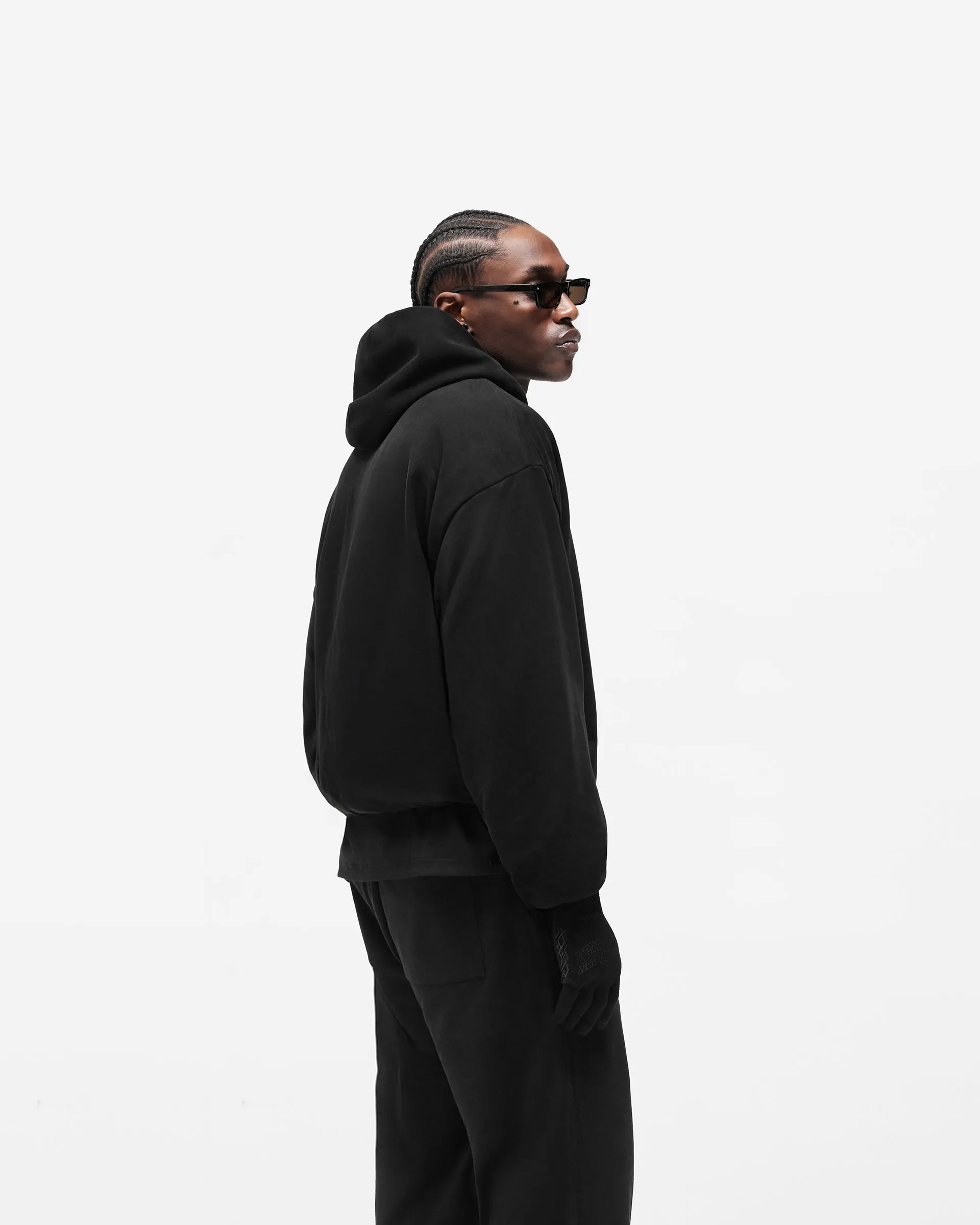 Dual Layer Script Hoodie - Jet Black sold by Represent product image thumbnail 5