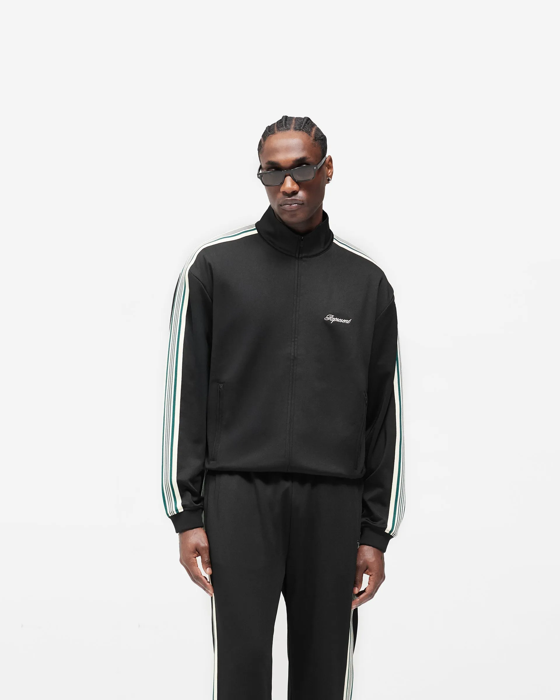 Taped Track Jacket - Jet Black sold by Represent product image thumbnail 3
