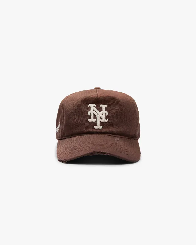 Represent X 47 New York Mets Cap - Washed Brown sold by Represent