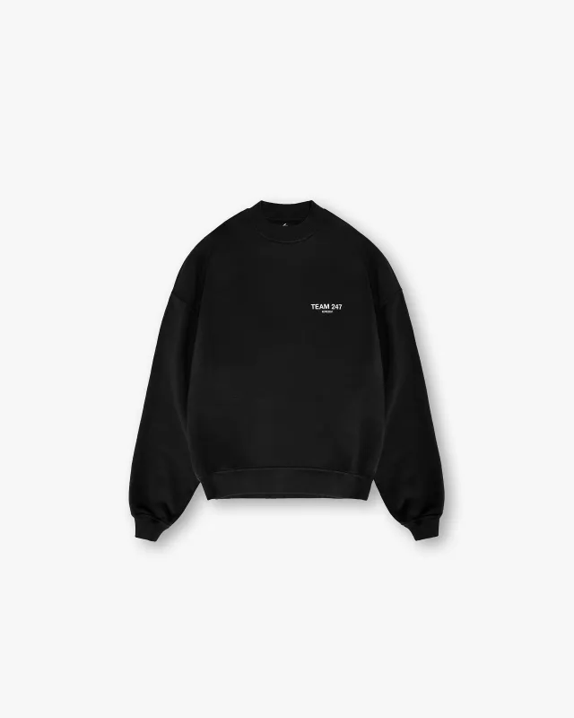 Team 247 Oversized Crew - Jet Black sold by Represent