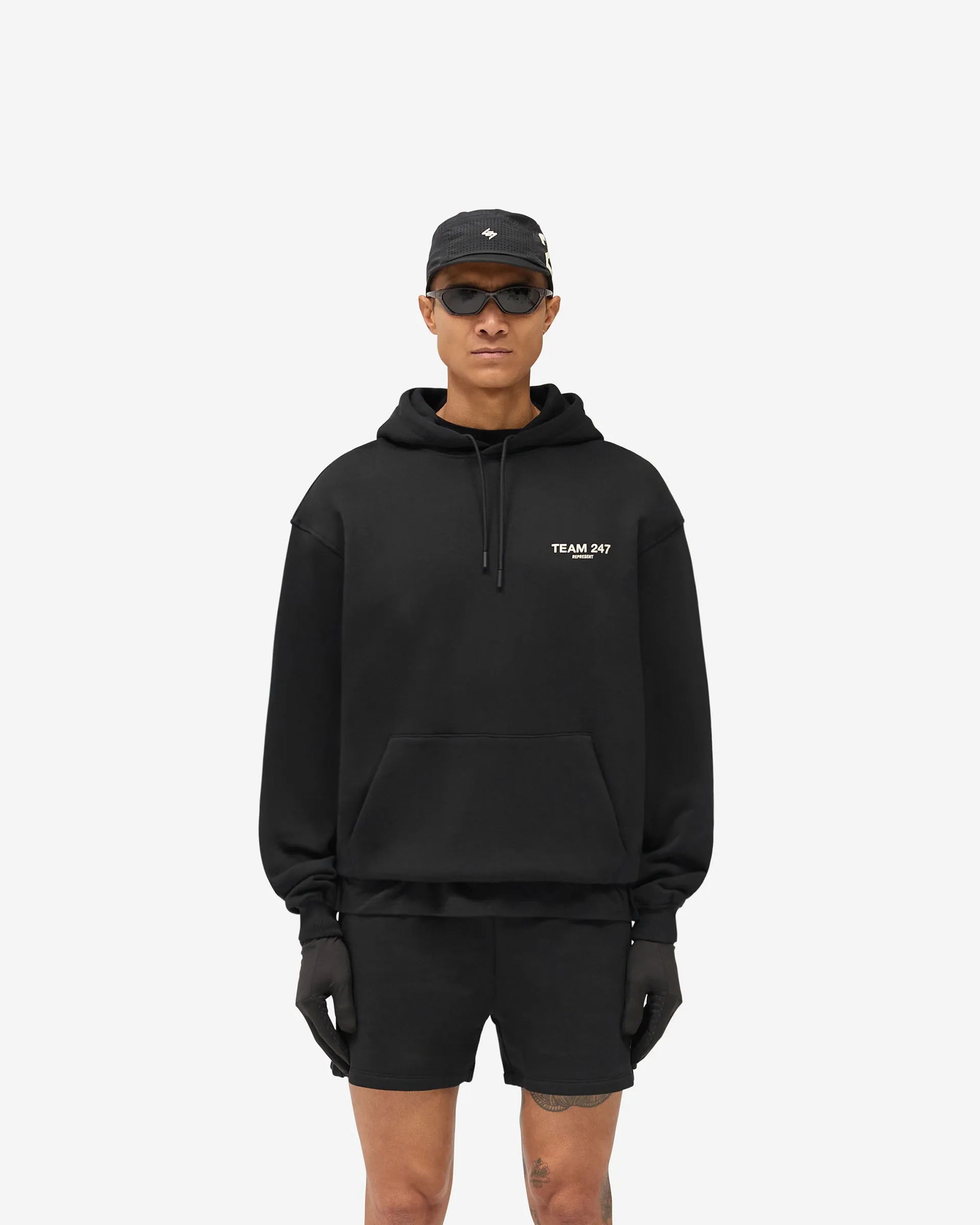 Team 247 Oversized Hoodie - Jet Black sold by Represent product image thumbnail 3