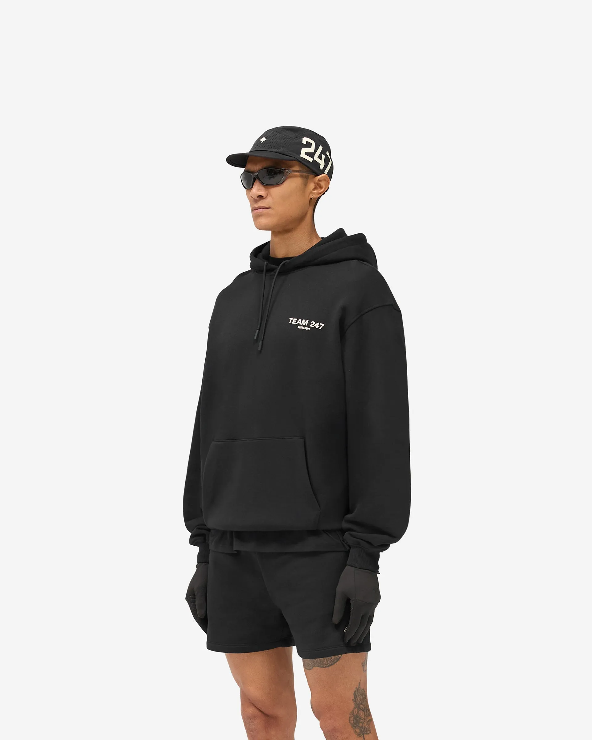 Team 247 Oversized Hoodie - Jet Black sold by Represent product image thumbnail 4