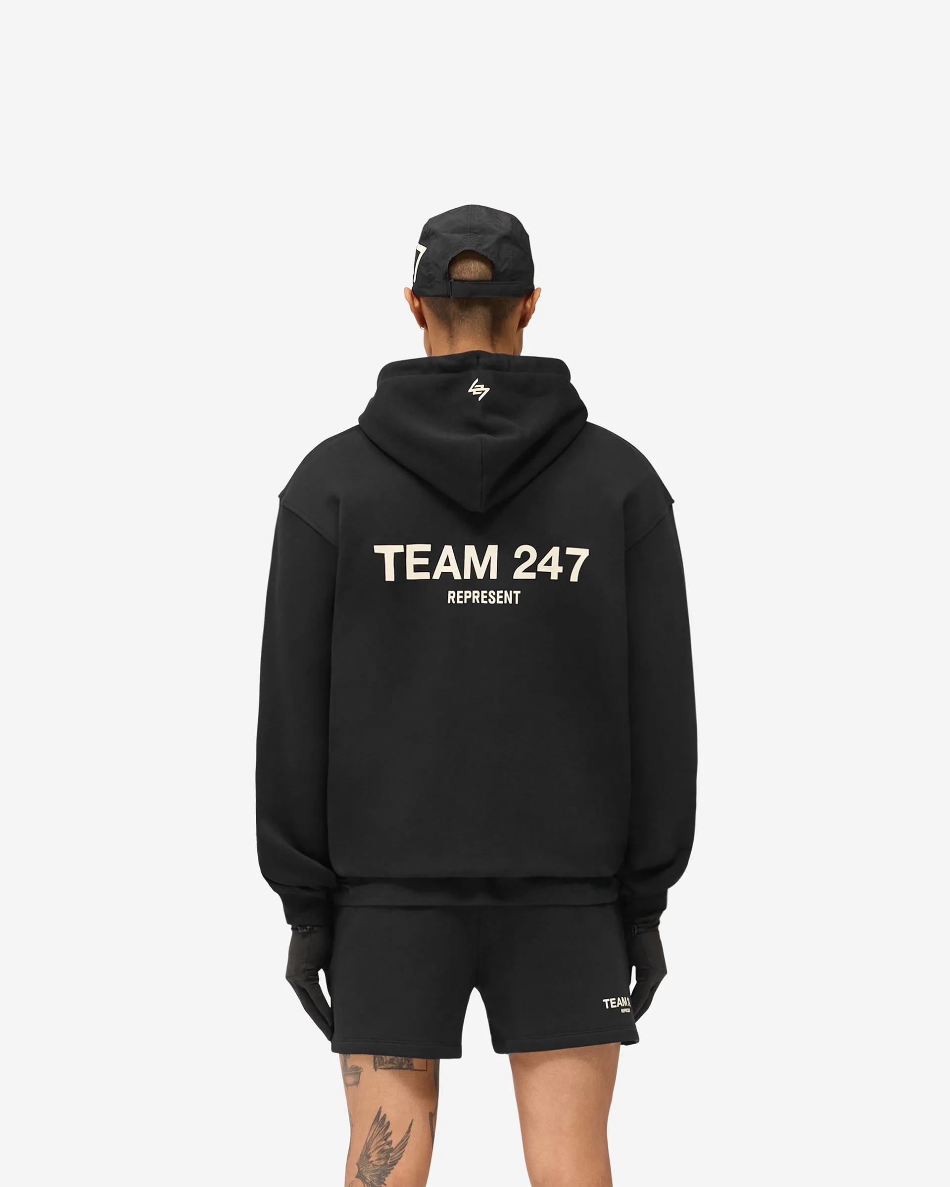 Team 247 Oversized Hoodie - Jet Black sold by Represent product image thumbnail 5