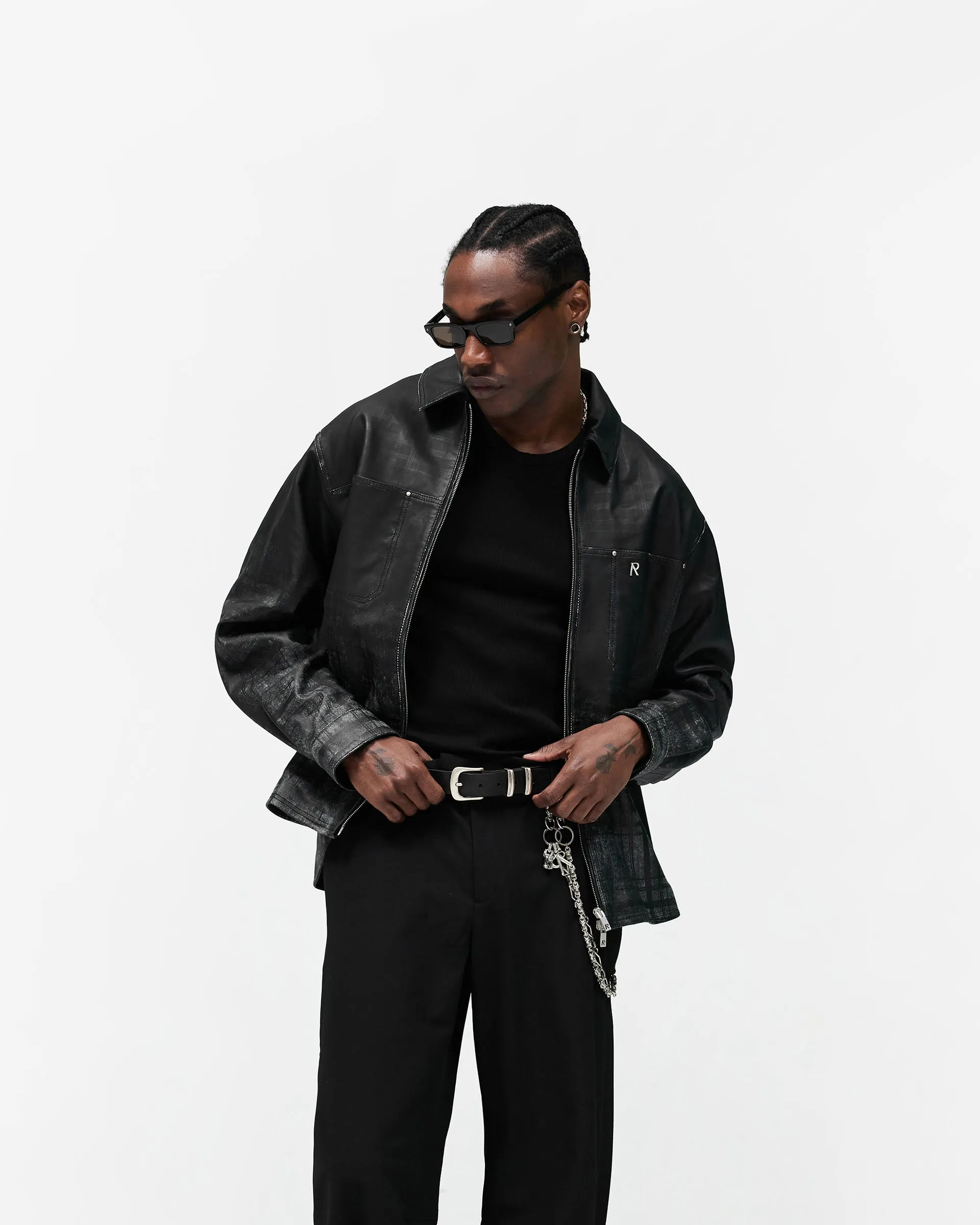 Rodeo Leather Jacket - Jet Black sold by Represent product image thumbnail 2