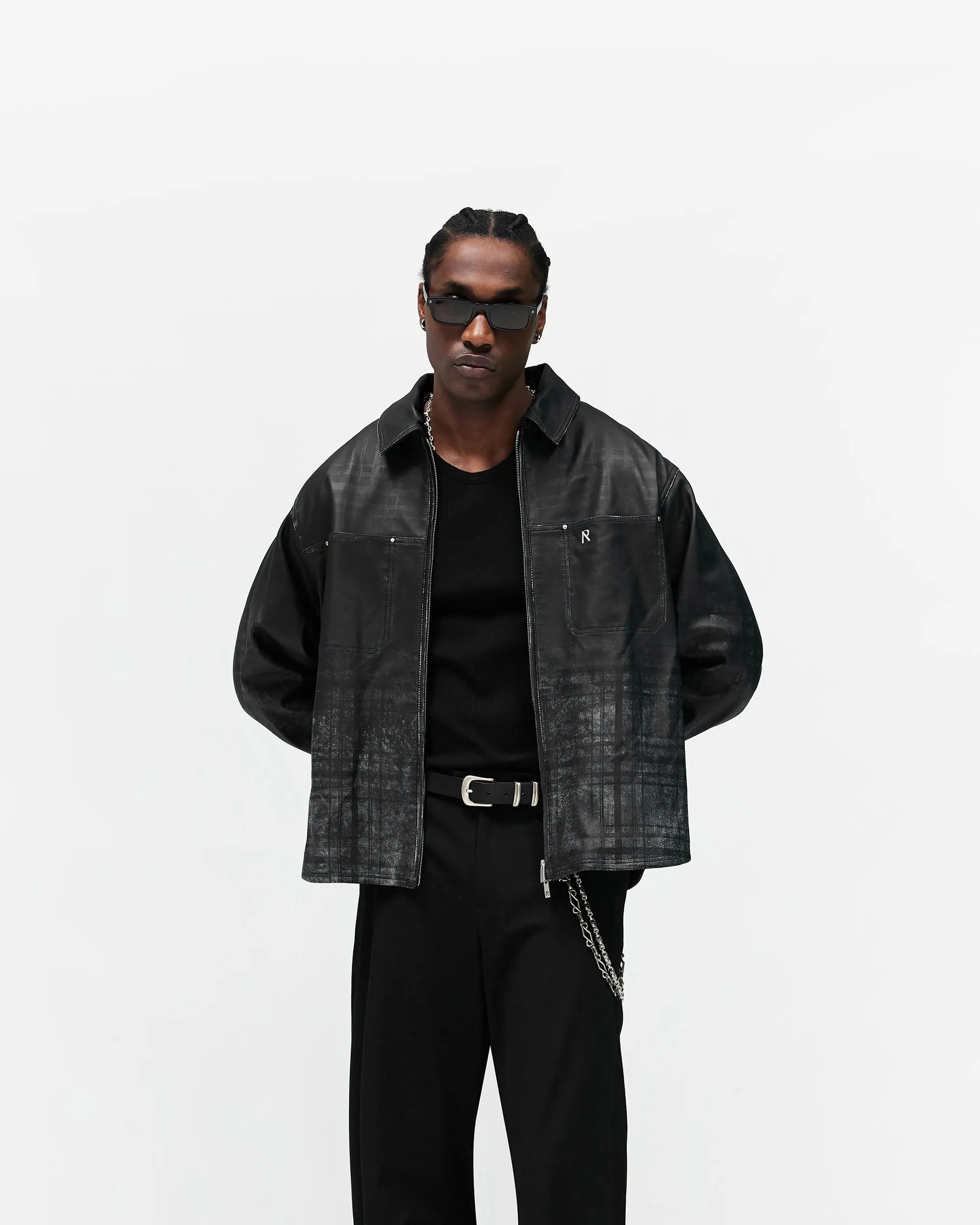 Rodeo Leather Jacket - Jet Black sold by Represent product image thumbnail 3