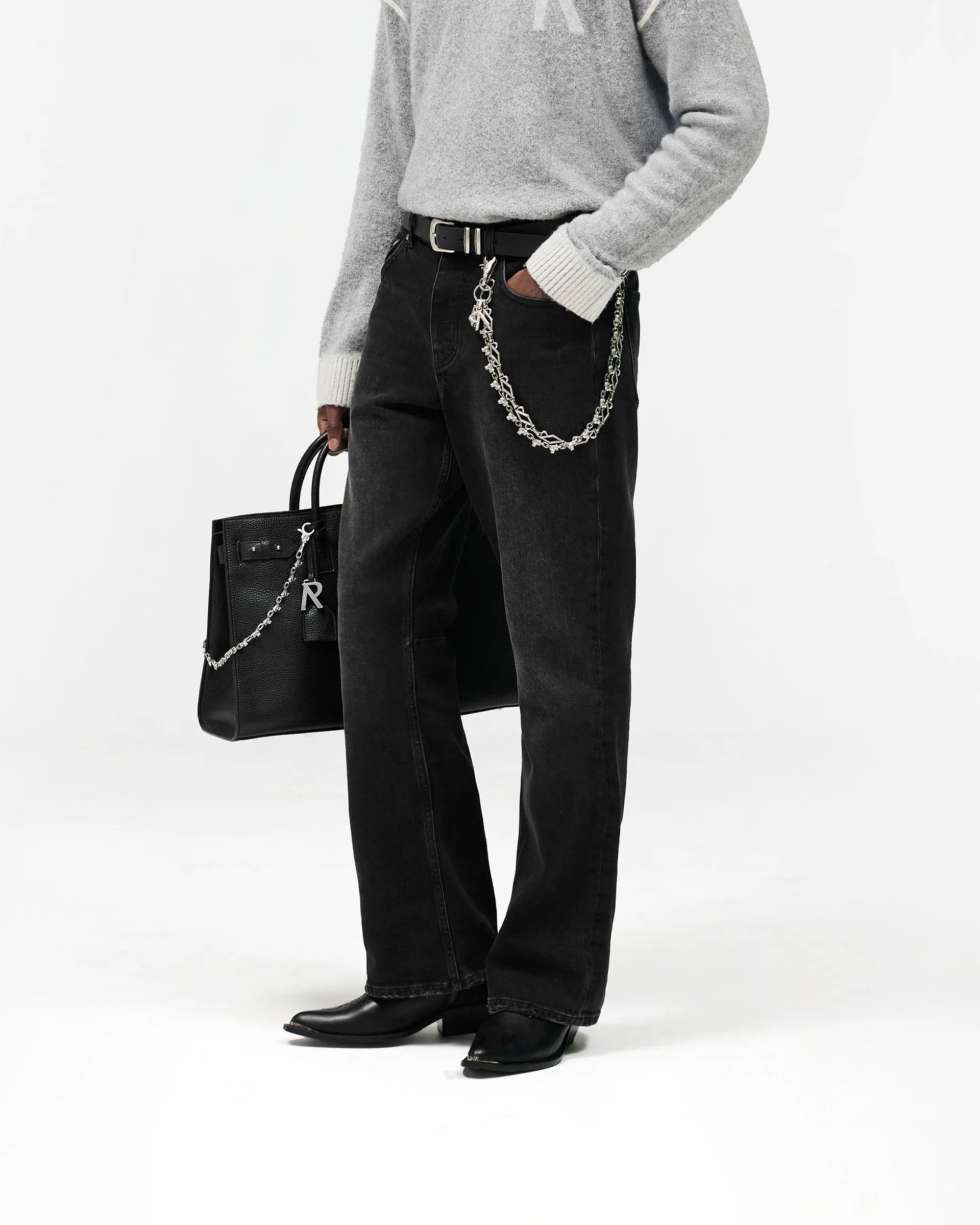 Kick Flare Denim - Aged Black sold by Represent product image thumbnail 4