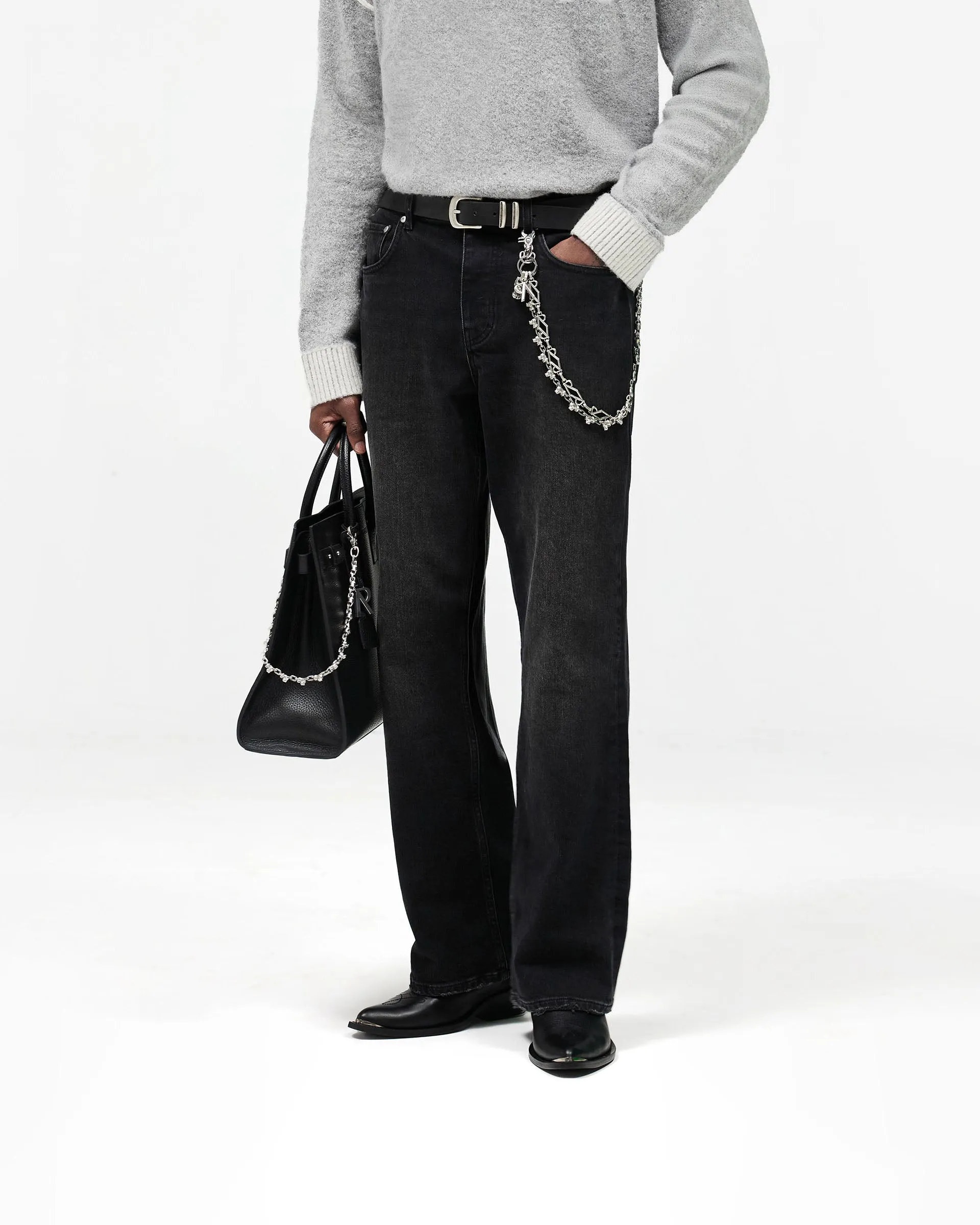 Kick Flare Denim - Aged Black sold by Represent product image thumbnail 5