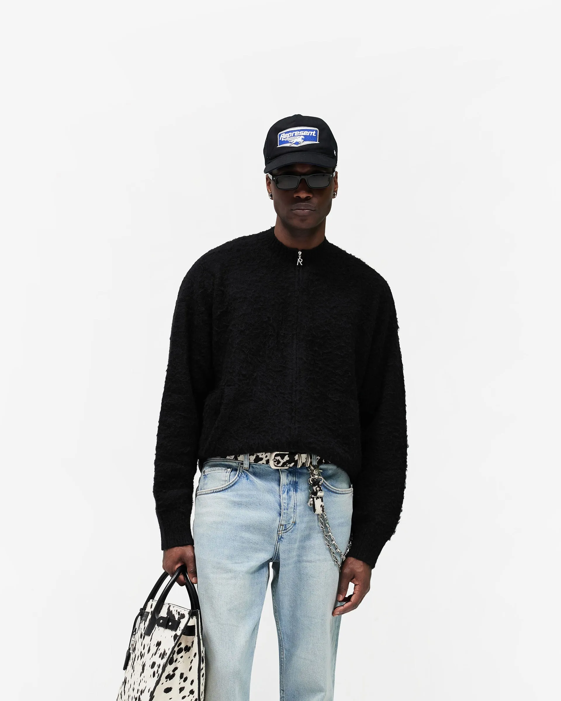 Knitted Bomber Jacket - Jet Black sold by Represent product image thumbnail 3