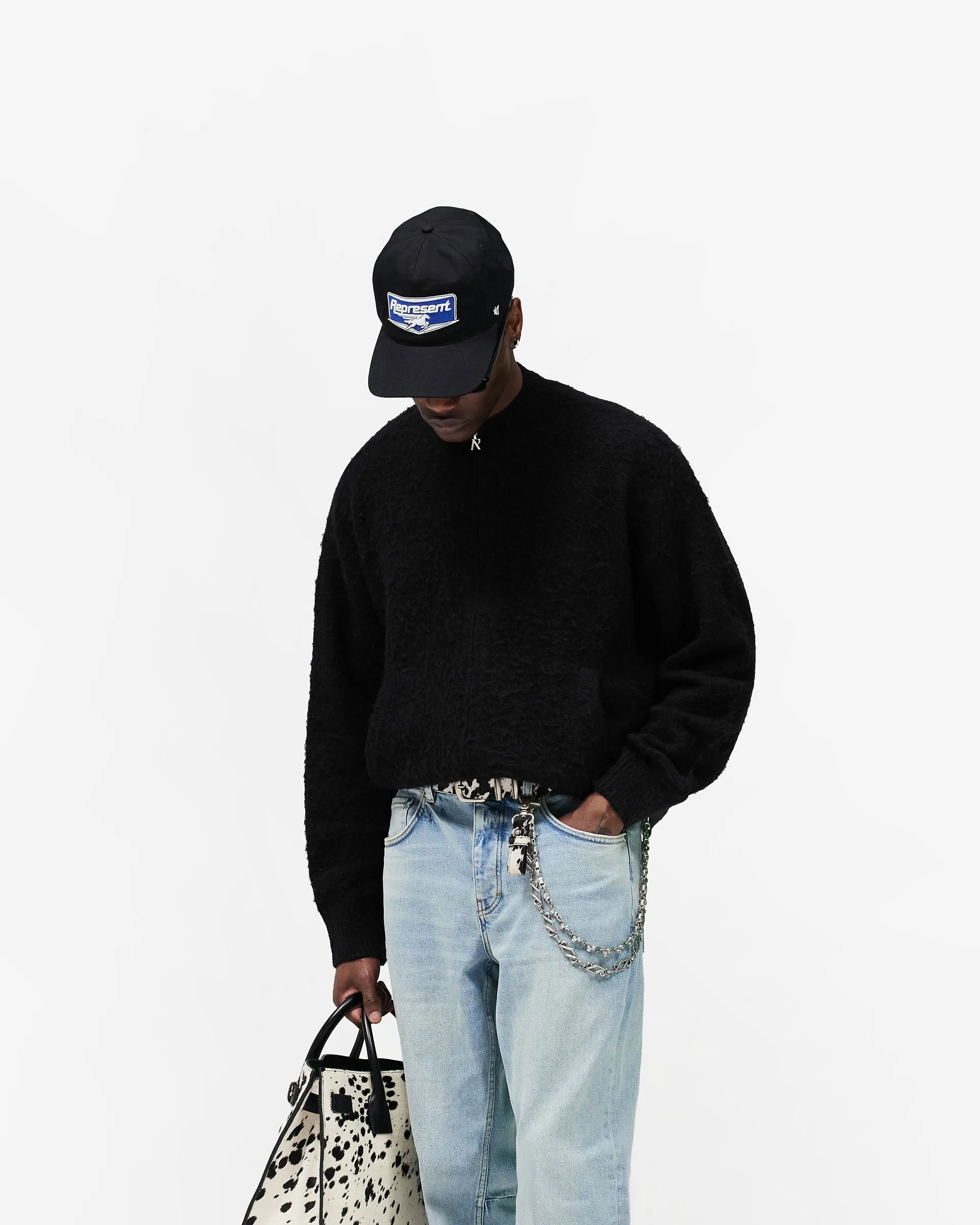 Knitted Bomber Jacket - Jet Black sold by Represent product image thumbnail 4