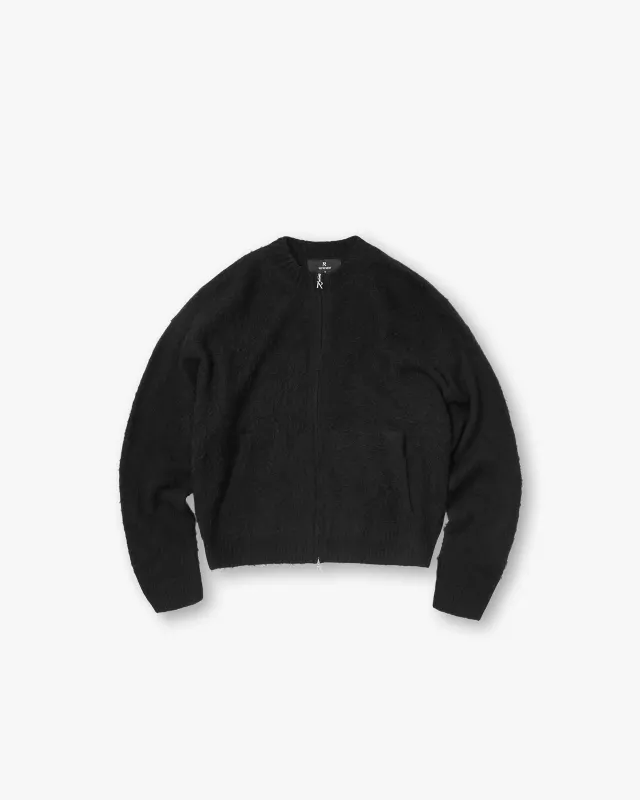 Knitted Bomber Jacket - Jet Black sold by Represent