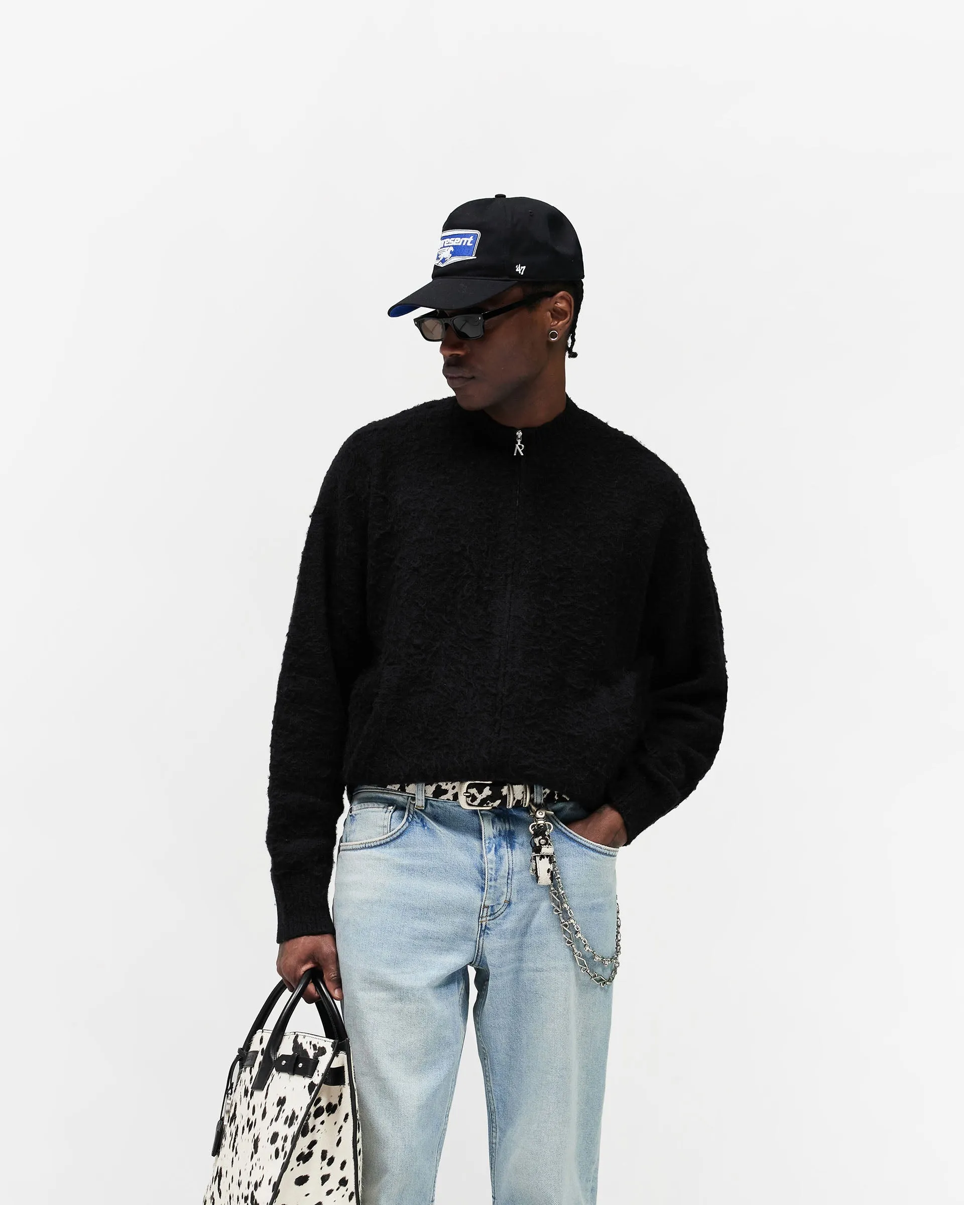 Knitted Bomber Jacket - Jet Black sold by Represent product image thumbnail 2