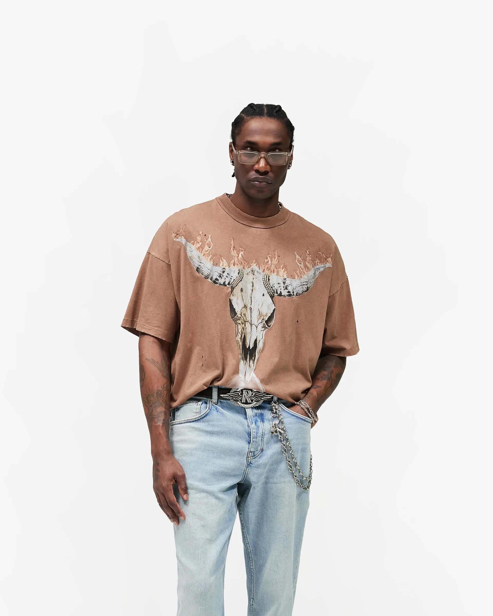 British Cowboys T-Shirt - Dusty Brown sold by Represent product image thumbnail 3