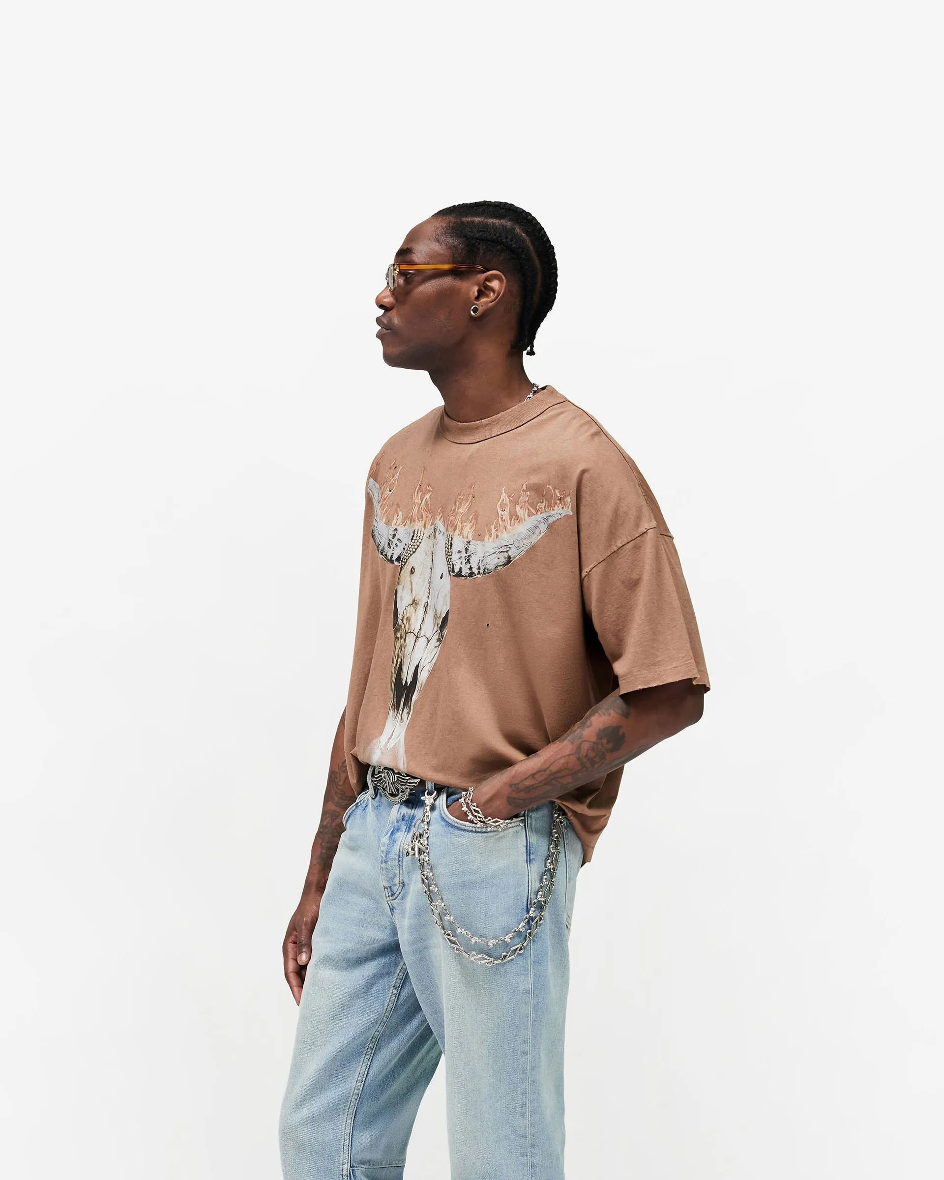 British Cowboys T-Shirt - Dusty Brown sold by Represent product image thumbnail 4