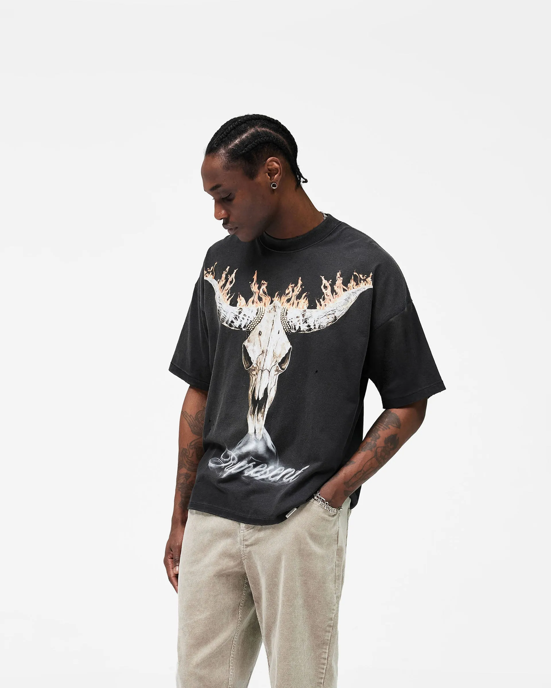 British Cowboys T-Shirt - Stained Black sold by Represent product image thumbnail 4