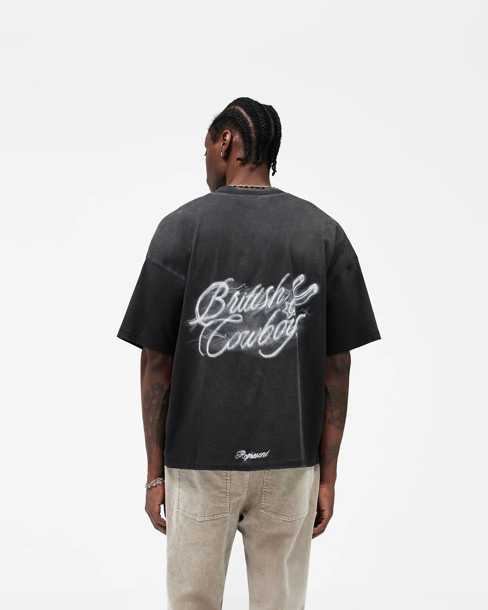 British Cowboys T-Shirt - Stained Black sold by Represent product image thumbnail 5
