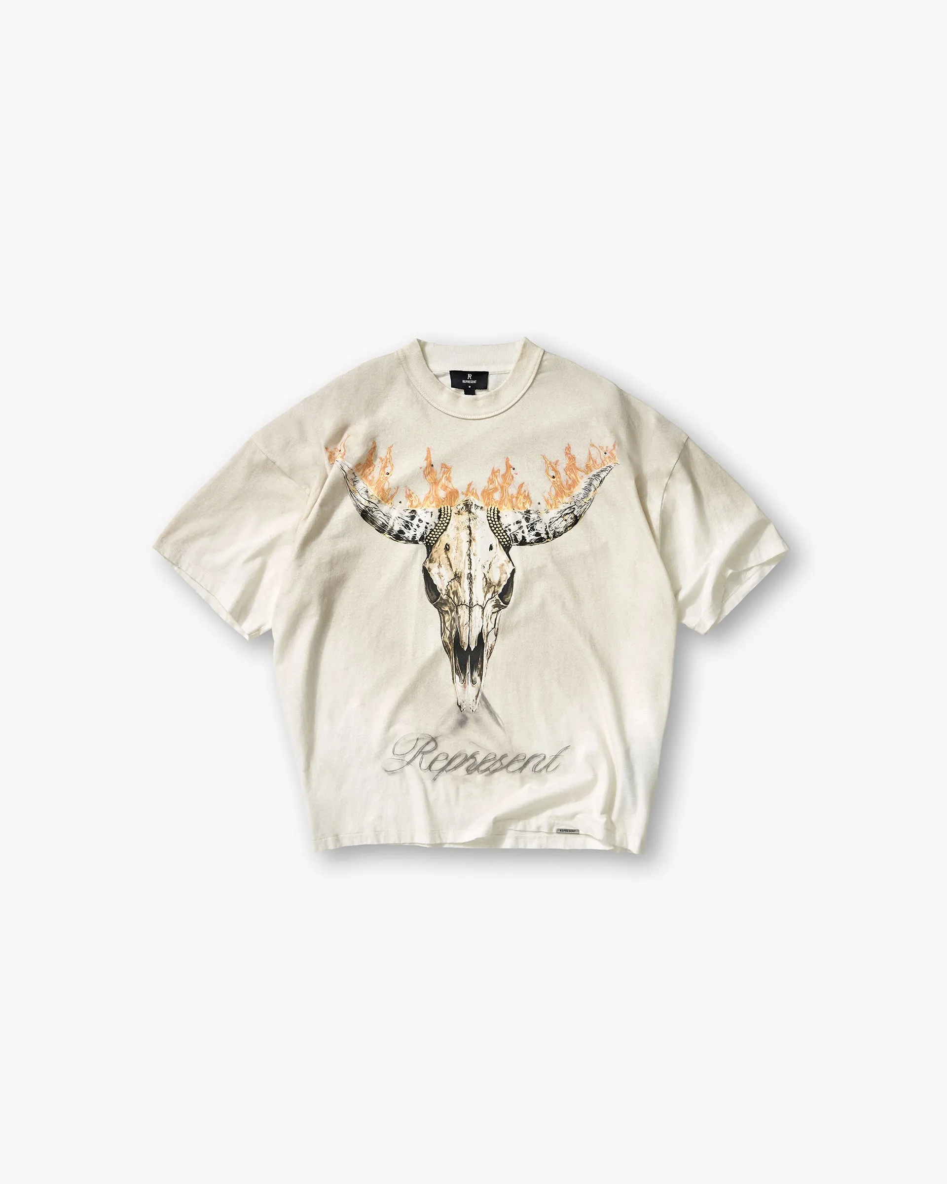 British Cowboys T-Shirt - Washed Ecru sold by Represent