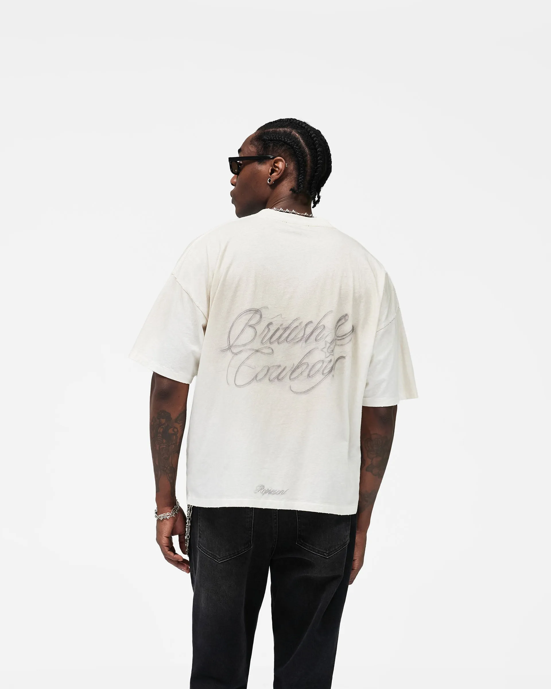 British Cowboys T-Shirt - Washed Ecru sold by Represent product image thumbnail 5