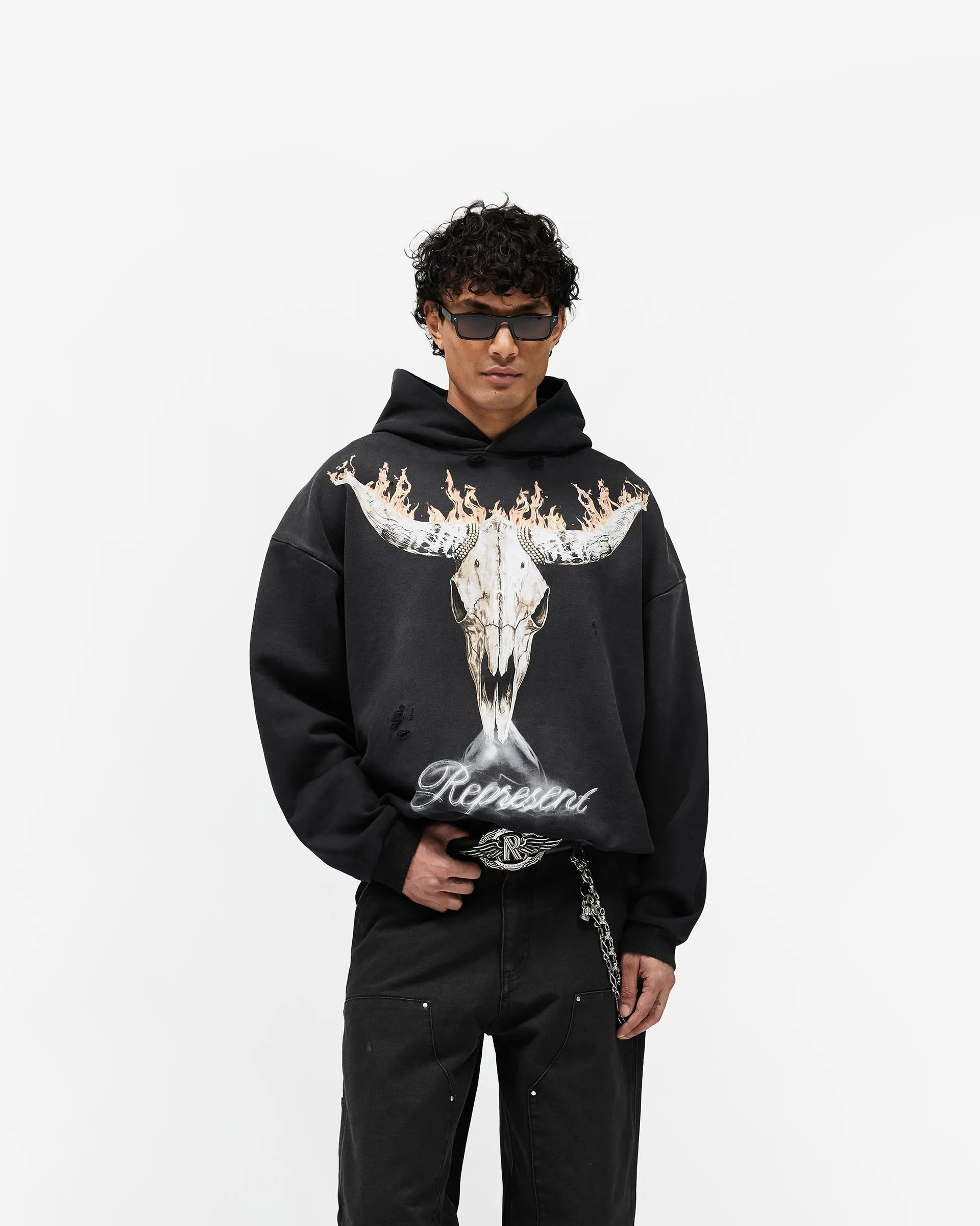 British Cowboys Hoodie - Stained Black sold by Represent product image thumbnail 3