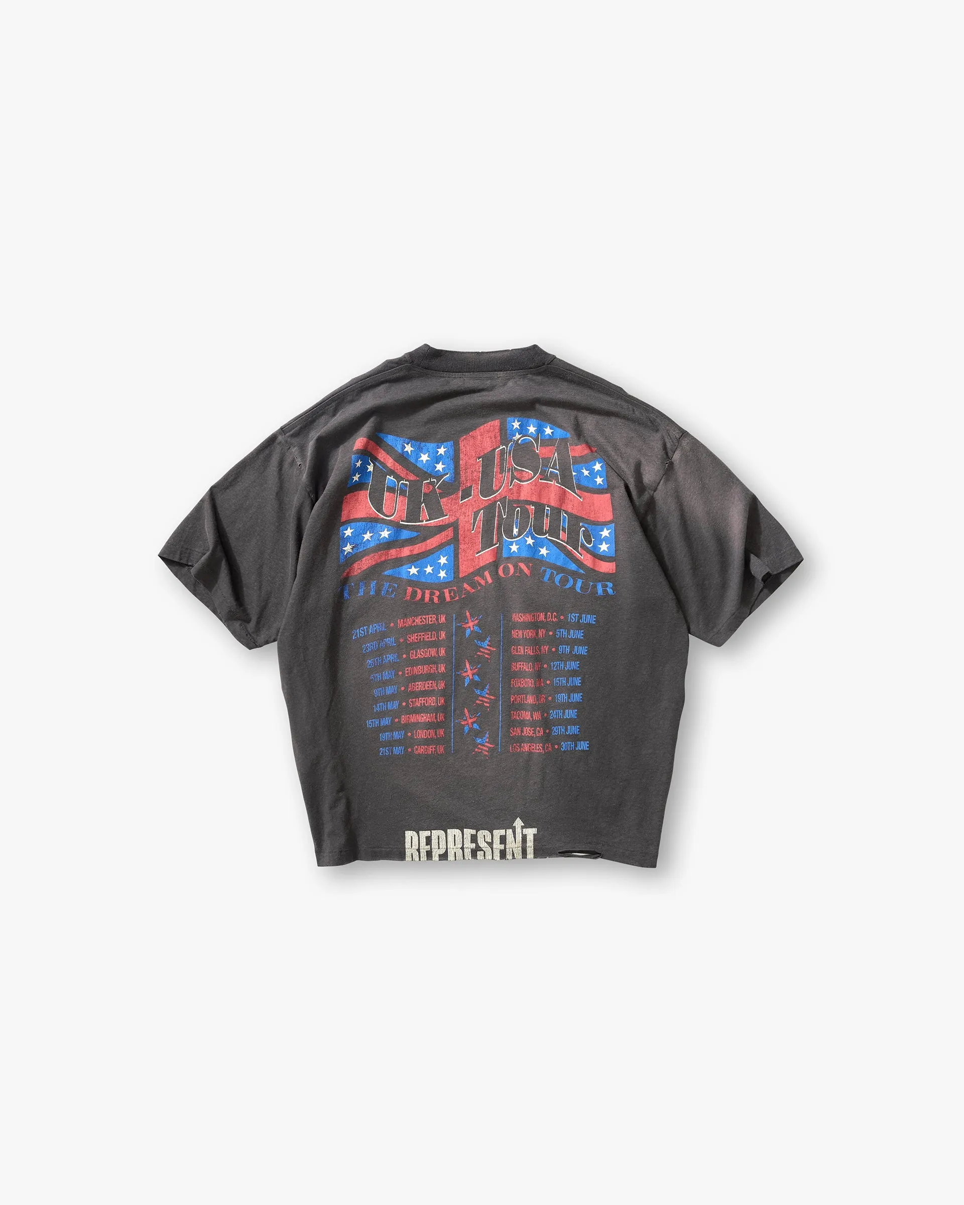 Dream On Tour T-Shirt - Sun Fade Grey sold by Represent product image thumbnail 2