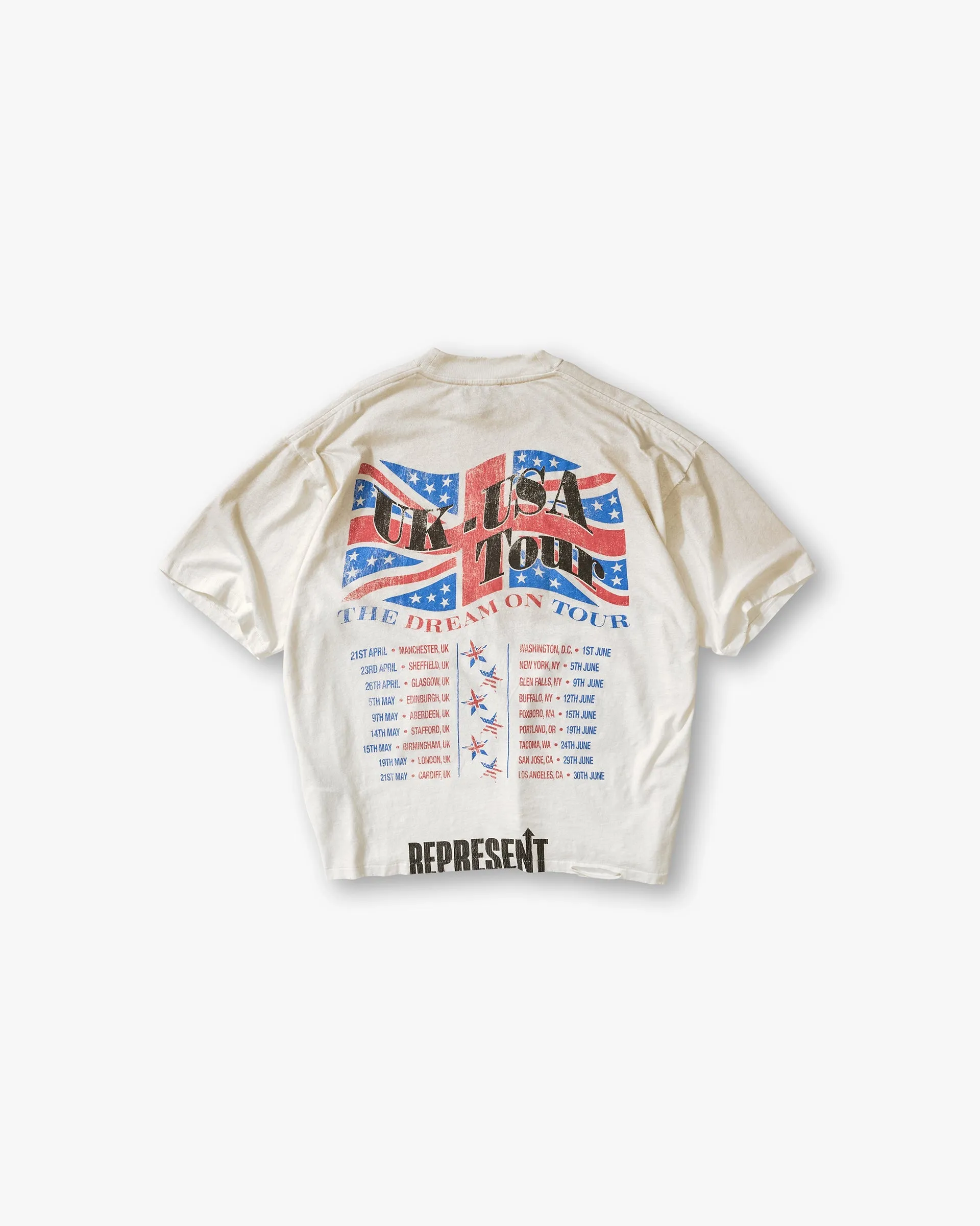 Dream On Tour T-Shirt - Washed Ecru sold by Represent product image thumbnail 2