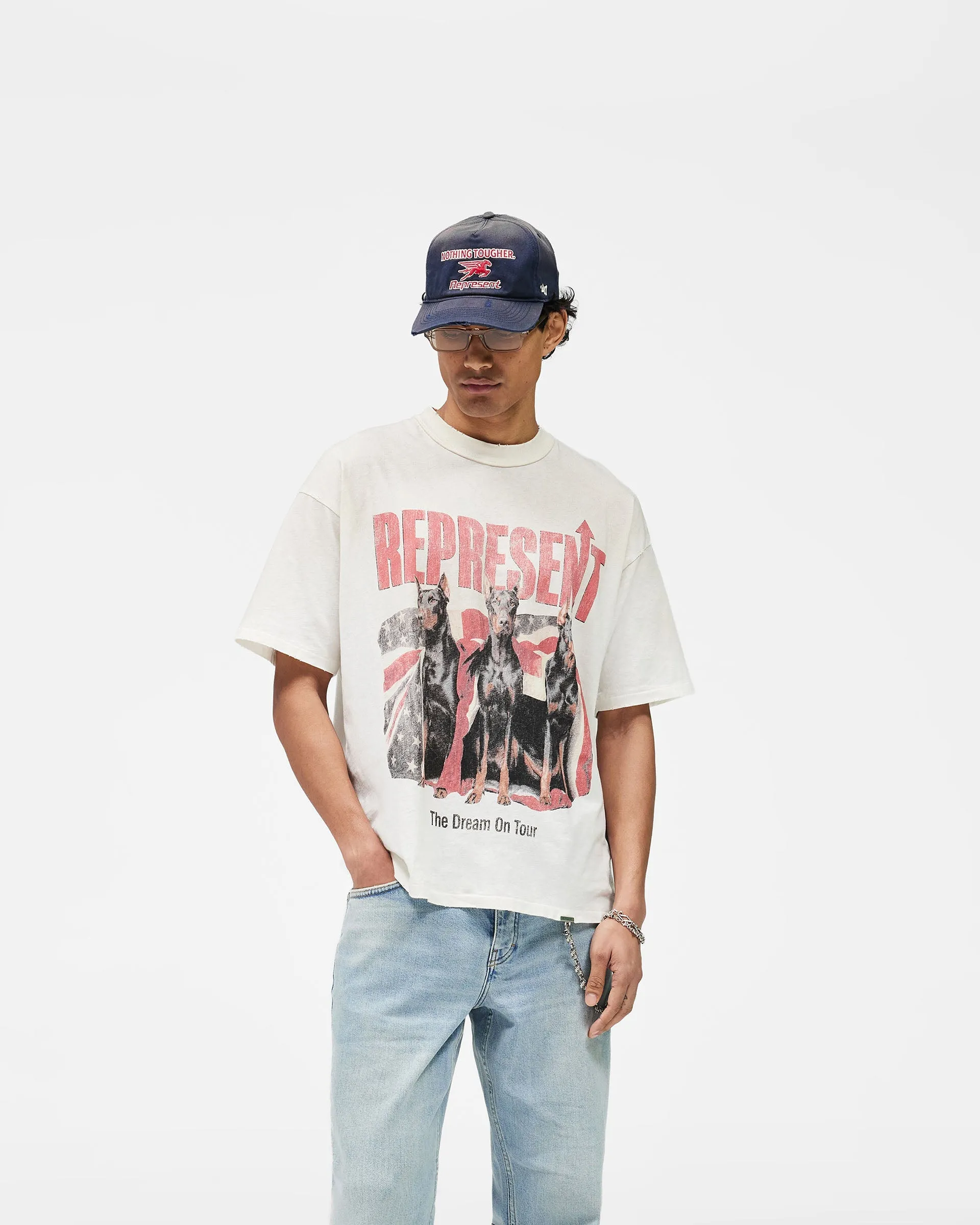 Dream On Tour T-Shirt - Washed Ecru sold by Represent product image thumbnail 3