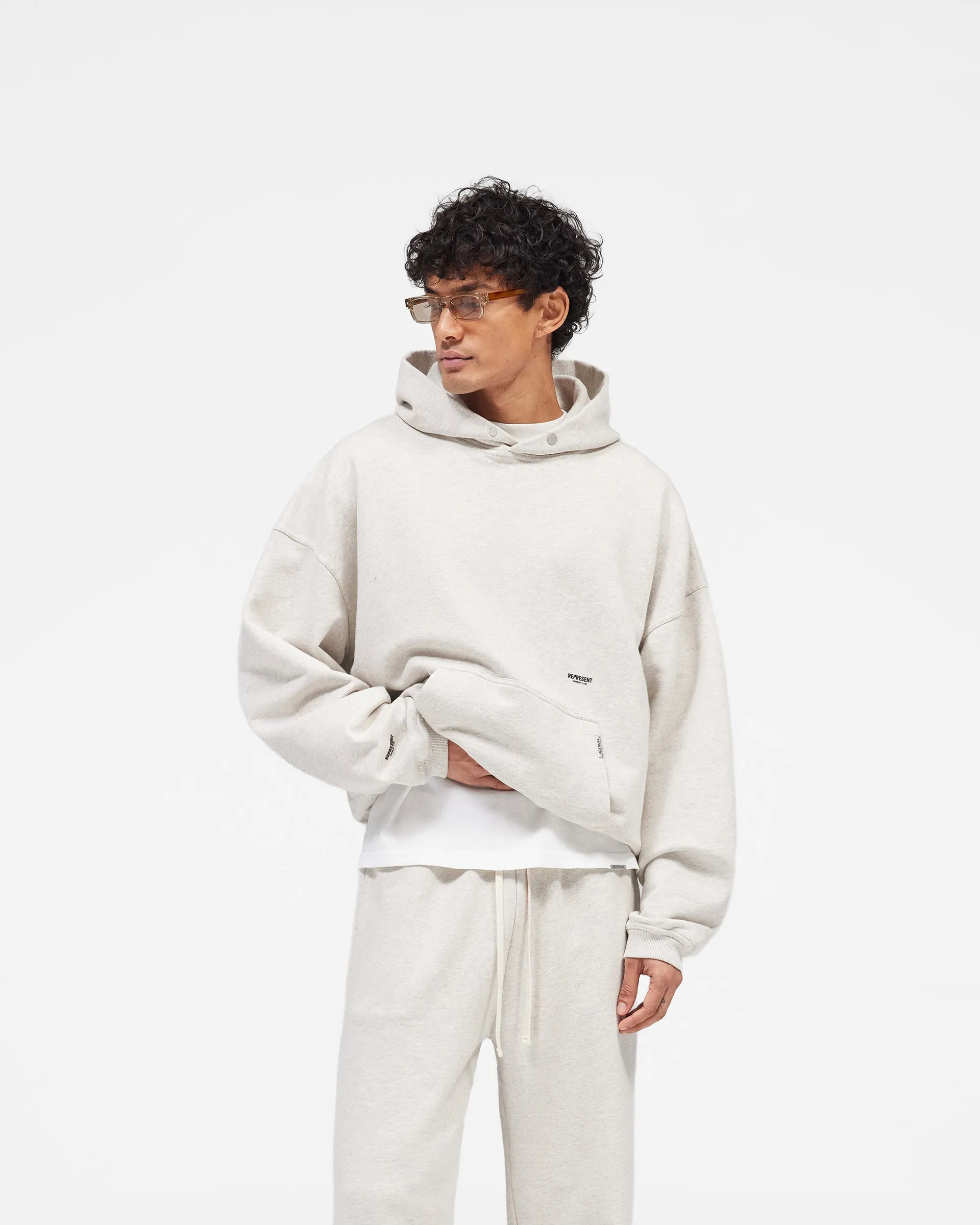 Micro Owners Club Hoodie - Cream Marl sold by Represent product image thumbnail 5