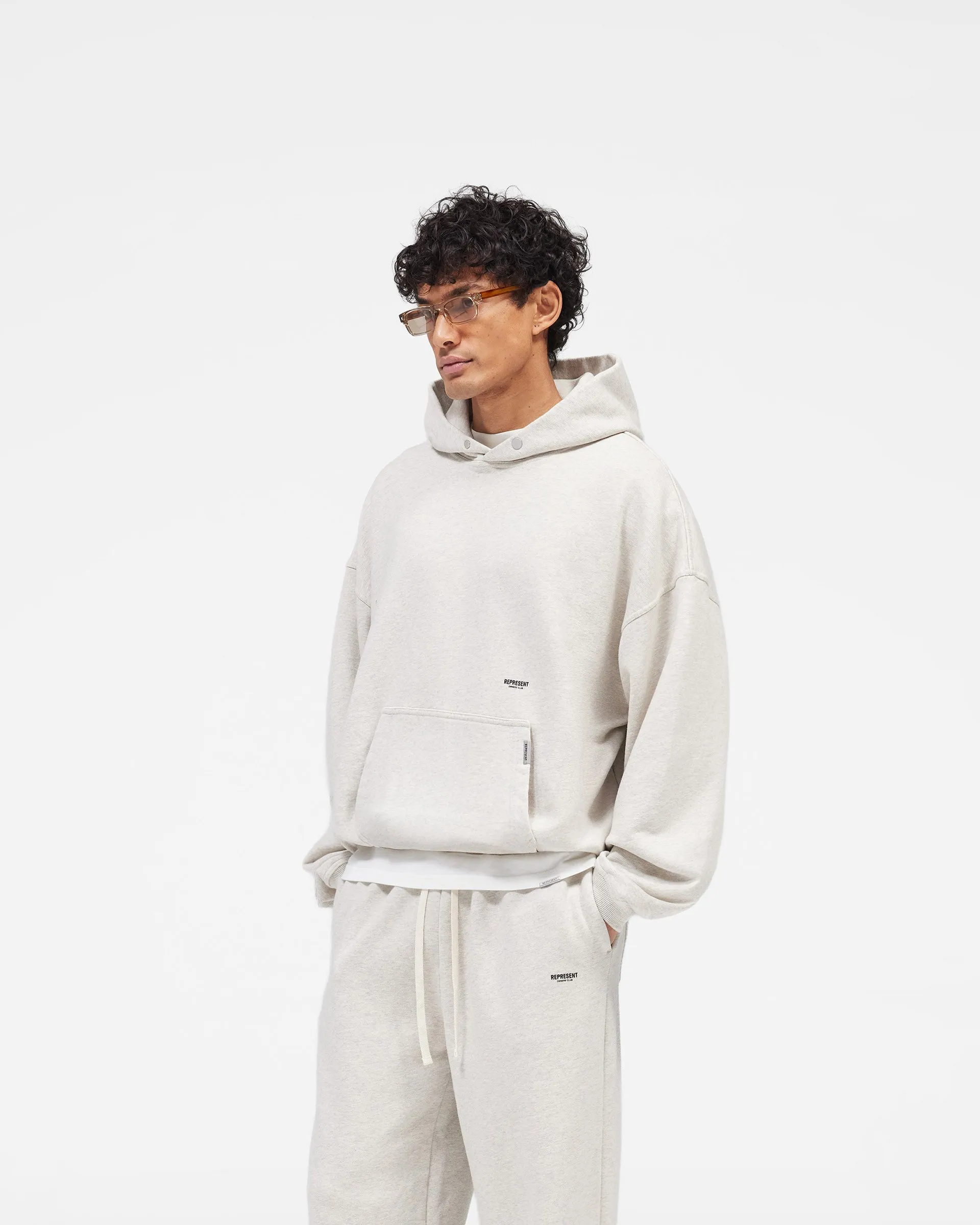 Micro Owners Club Hoodie - Cream Marl sold by Represent product image thumbnail 4