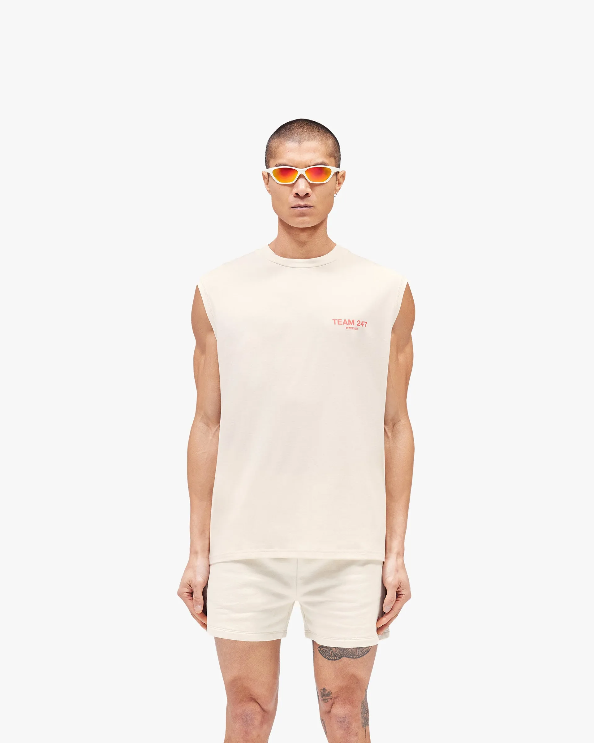 Team 247 Oversized Tank - Cream sold by Represent product image thumbnail 3