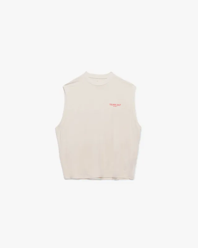 Team 247 Oversized Tank - Cream made by Represent