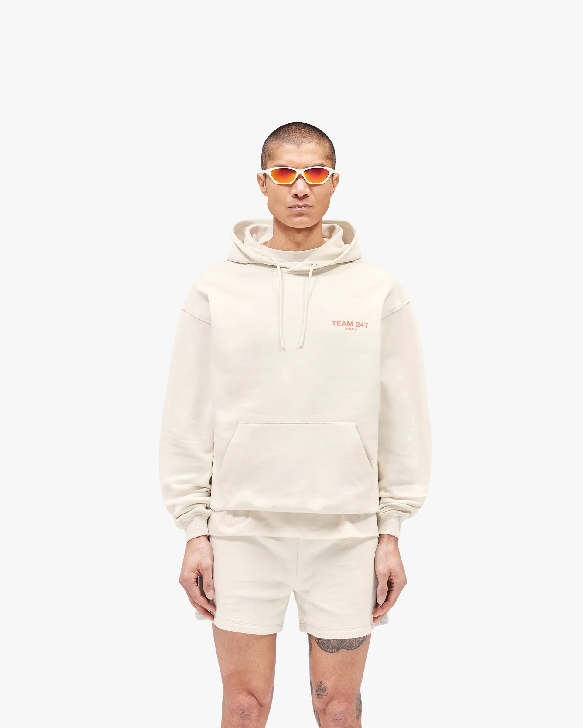 Team 247 Oversized Hoodie - Cream sold by Represent product image thumbnail 3