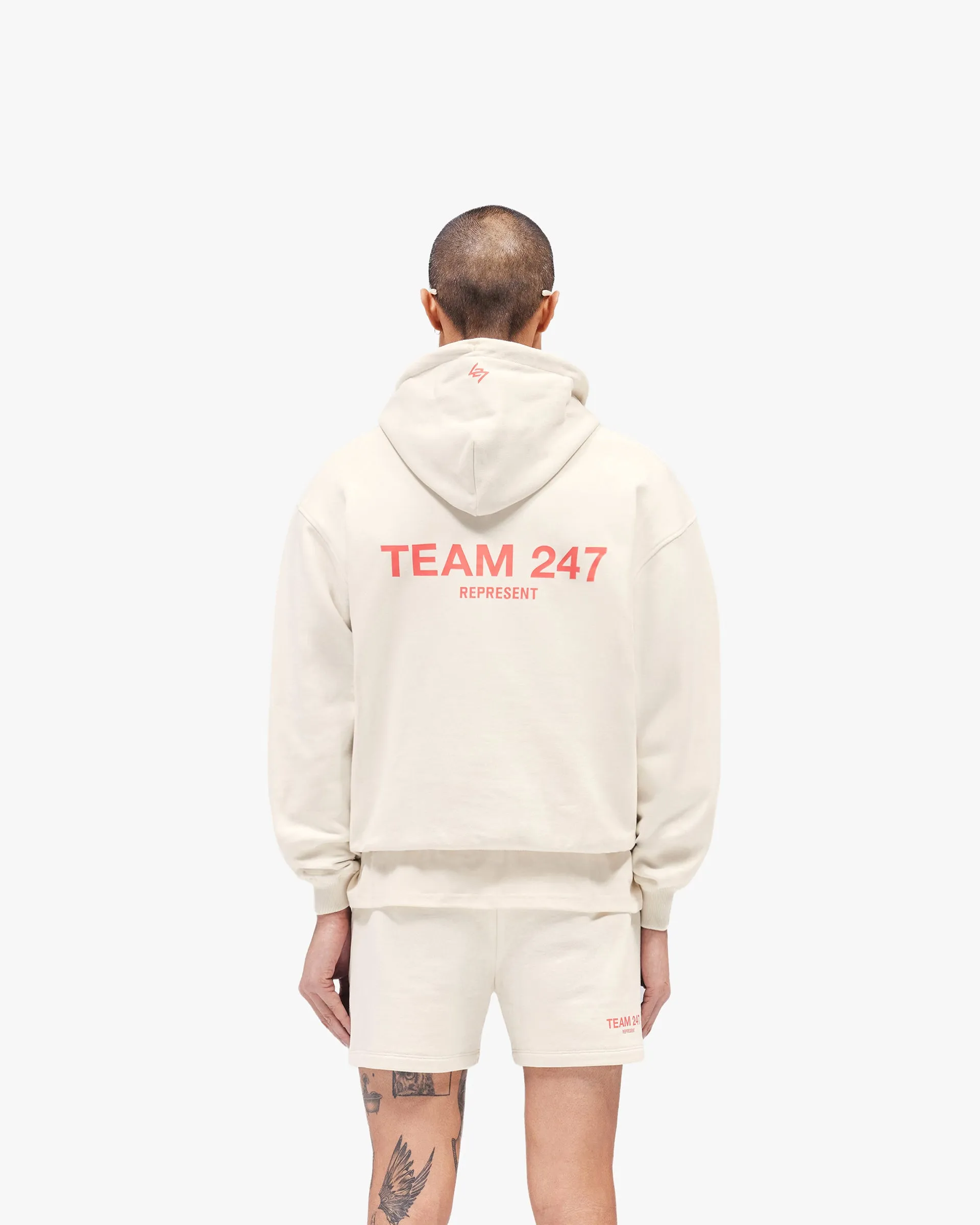 Team 247 Oversized Hoodie - Cream sold by Represent product image thumbnail 5