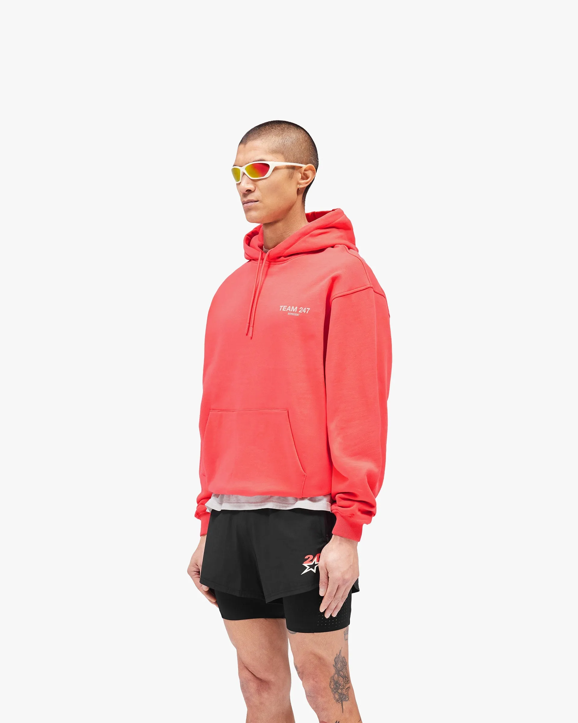 Team 247 Oversized Hoodie - Racing Red sold by Represent product image thumbnail 4