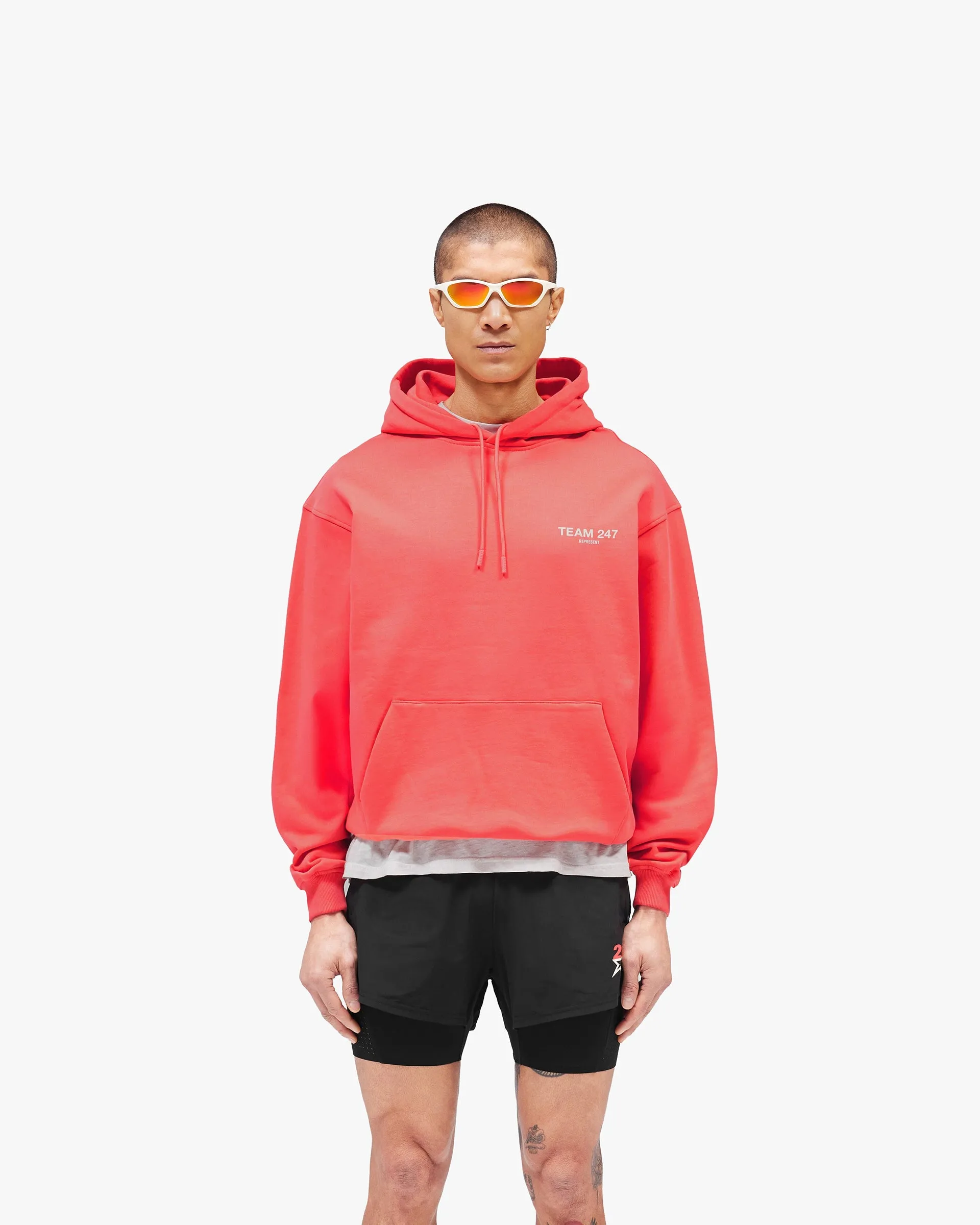 Team 247 Oversized Hoodie - Racing Red sold by Represent product image thumbnail 3