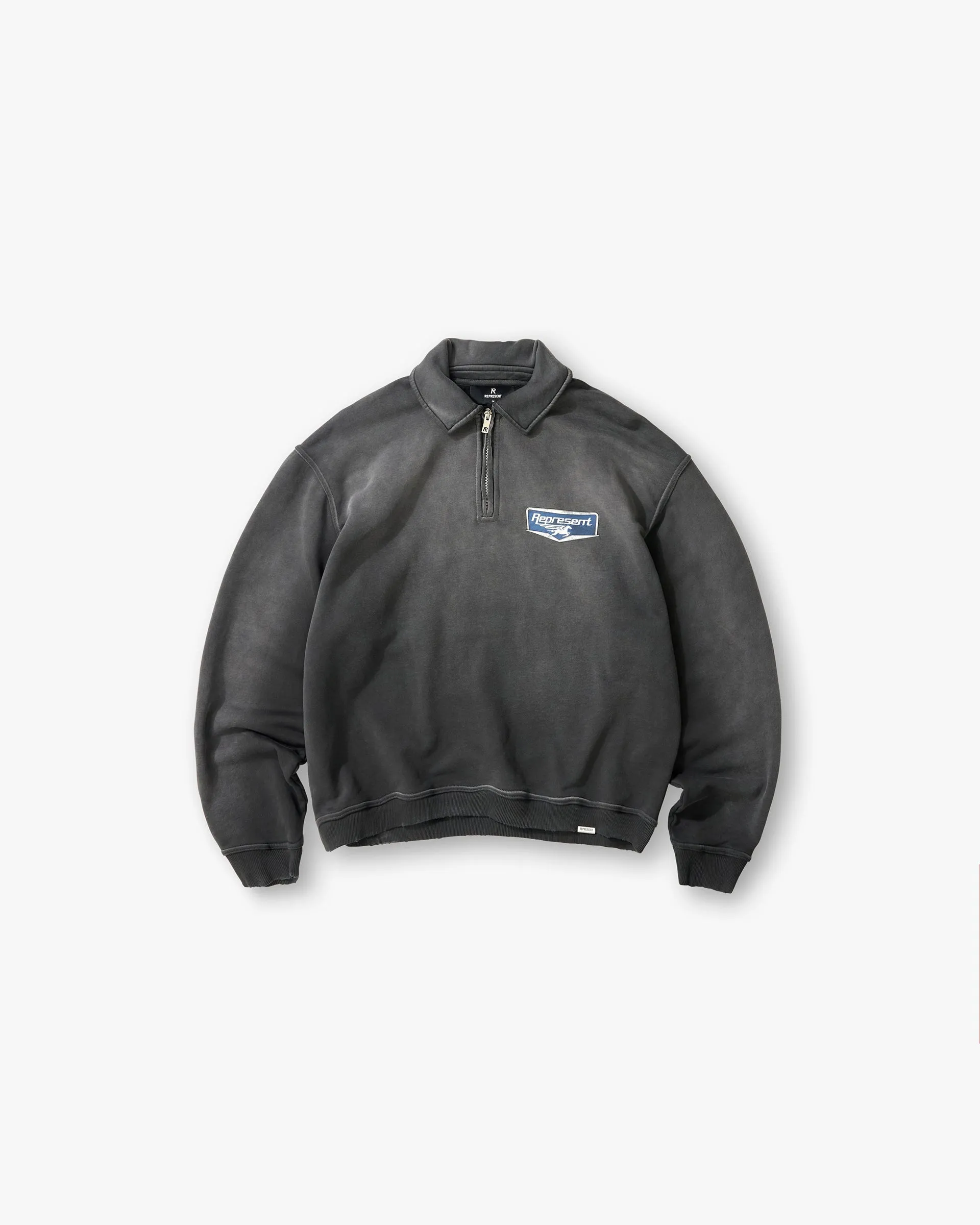 Nothing Faster Quarter Zip Sweatshirt - Stained Black sold by Represent