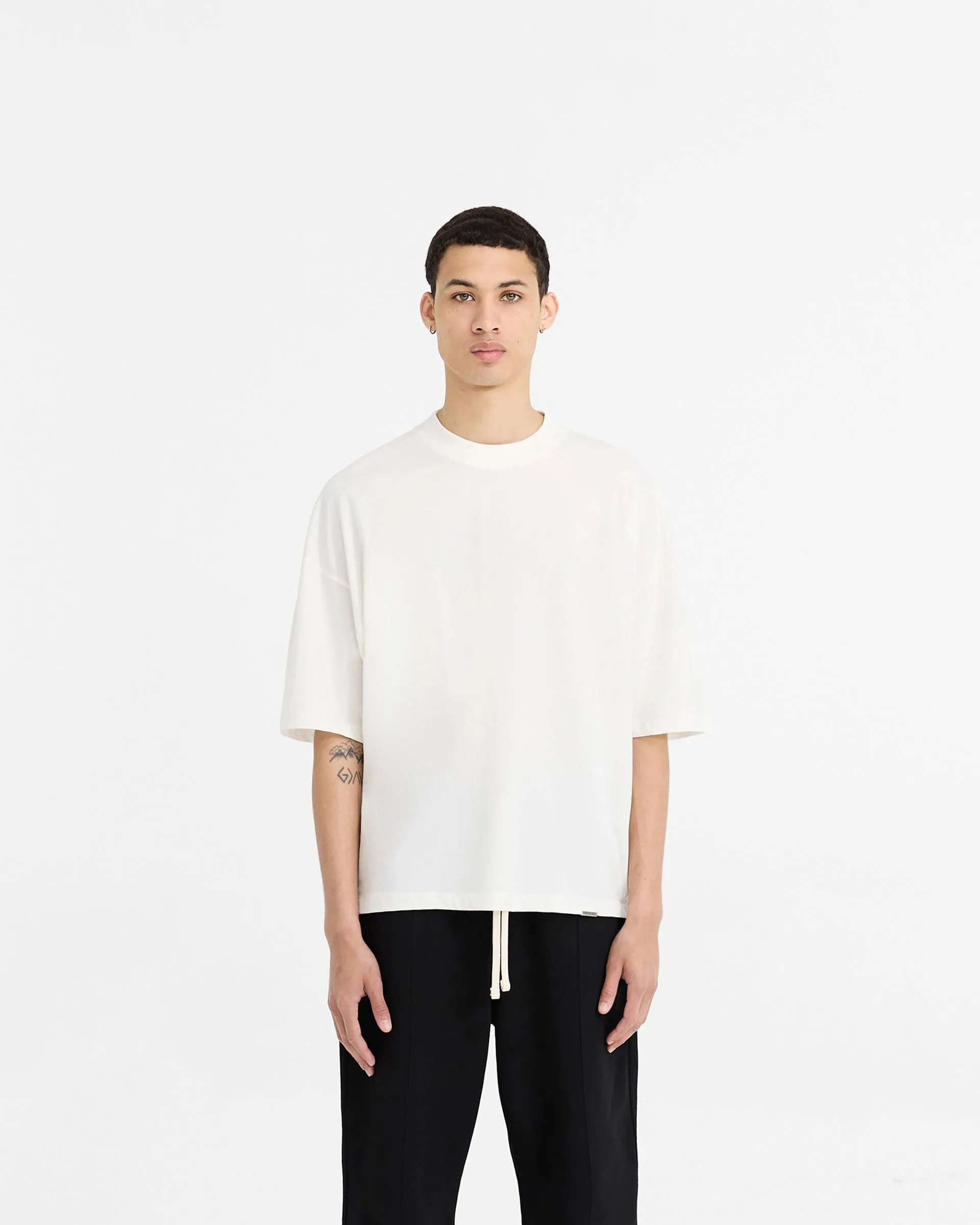 2 x Initial Boxy T-Shirt - Flat White & Black sold by Represent product image thumbnail 2