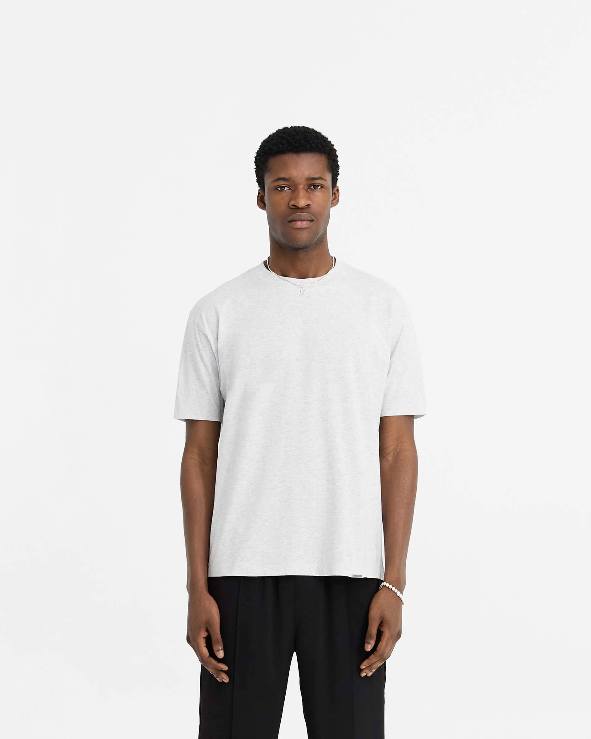 2 x Initial T-Shirt - Black & Ice Grey Marl sold by Represent product image thumbnail 2