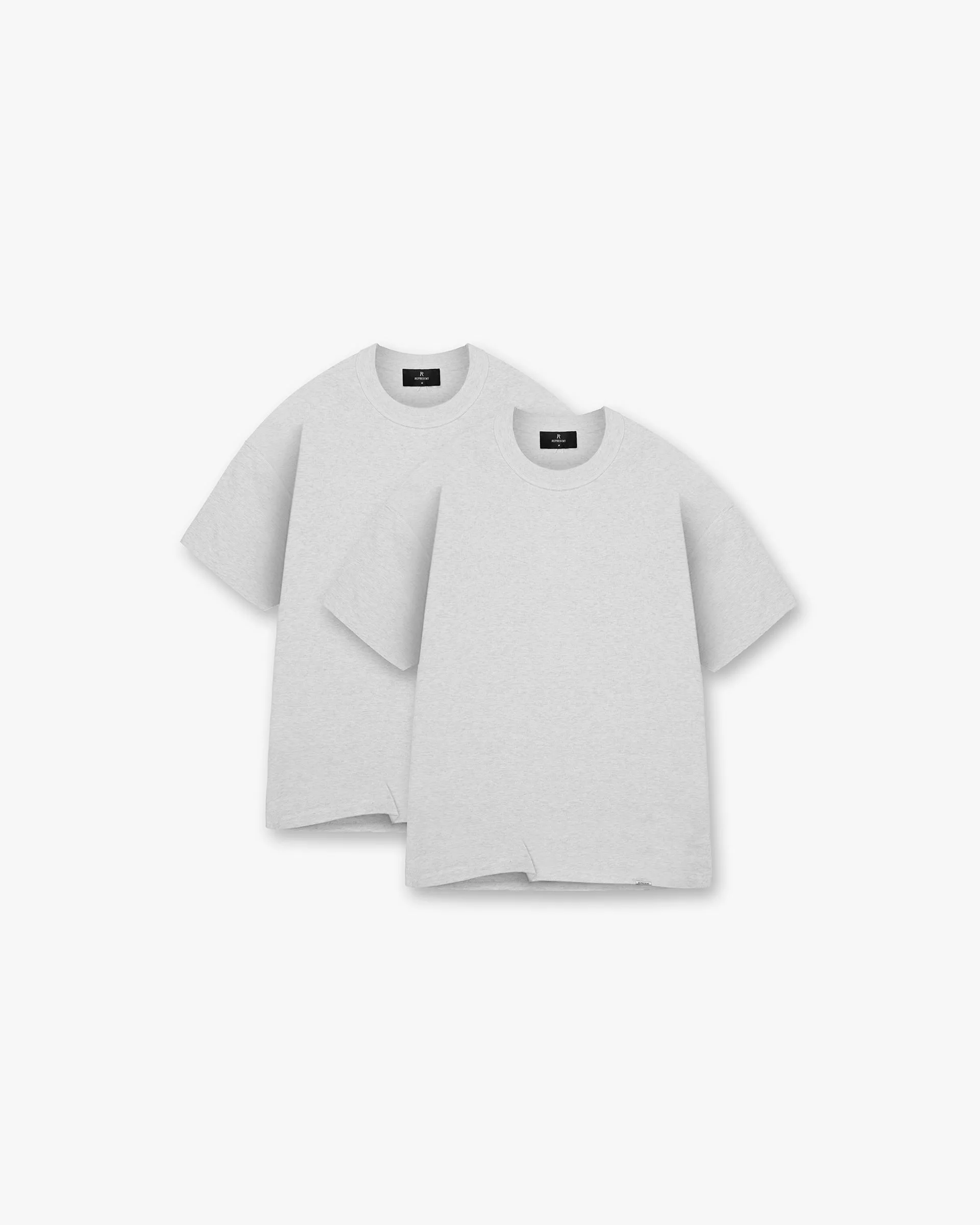 2 x Initial T-Shirt - Ice Grey Marl sold by Represent