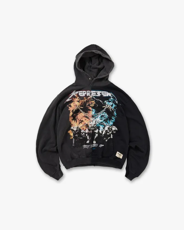 Your Times Up Hoodie - Vintage Grey Vintage Black made by Represent
