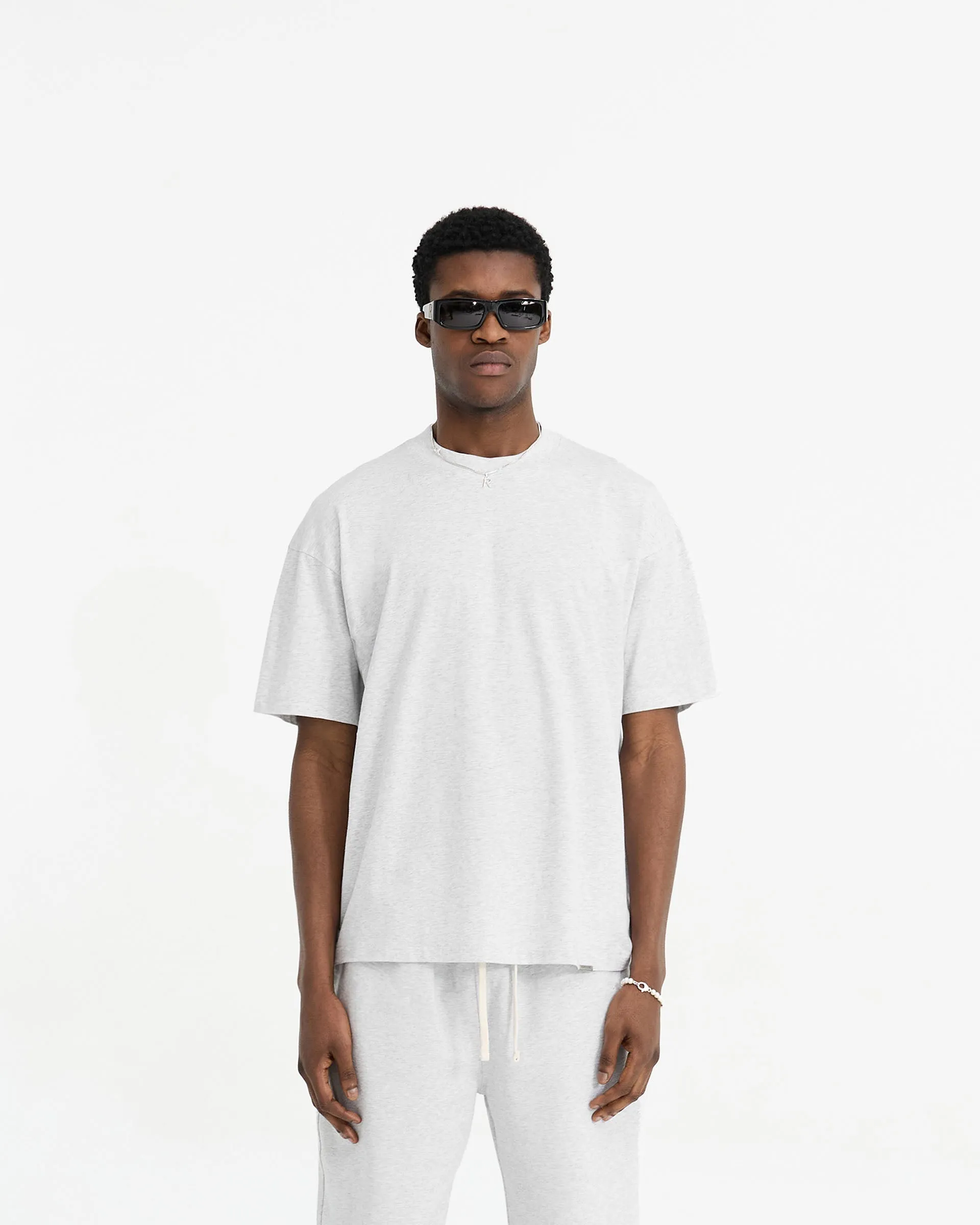 2 x Initial Oversized T-Shirt - Black & Ice Grey Marl sold by Represent product image thumbnail 2