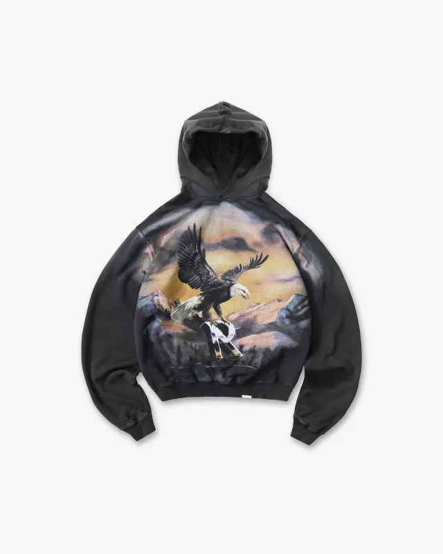 Chrome Flight Hoodie - Stained Black made by Represent