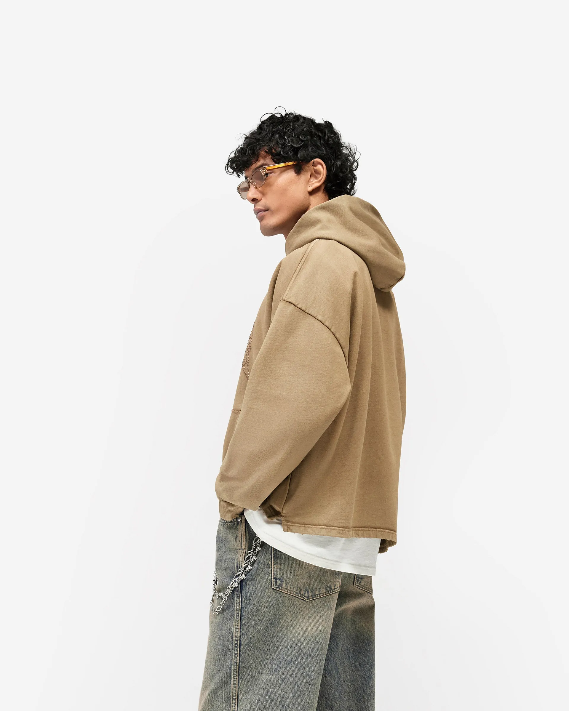 Represent Embellished Hoodie - Vintage Khaki sold by Represent product image thumbnail 4