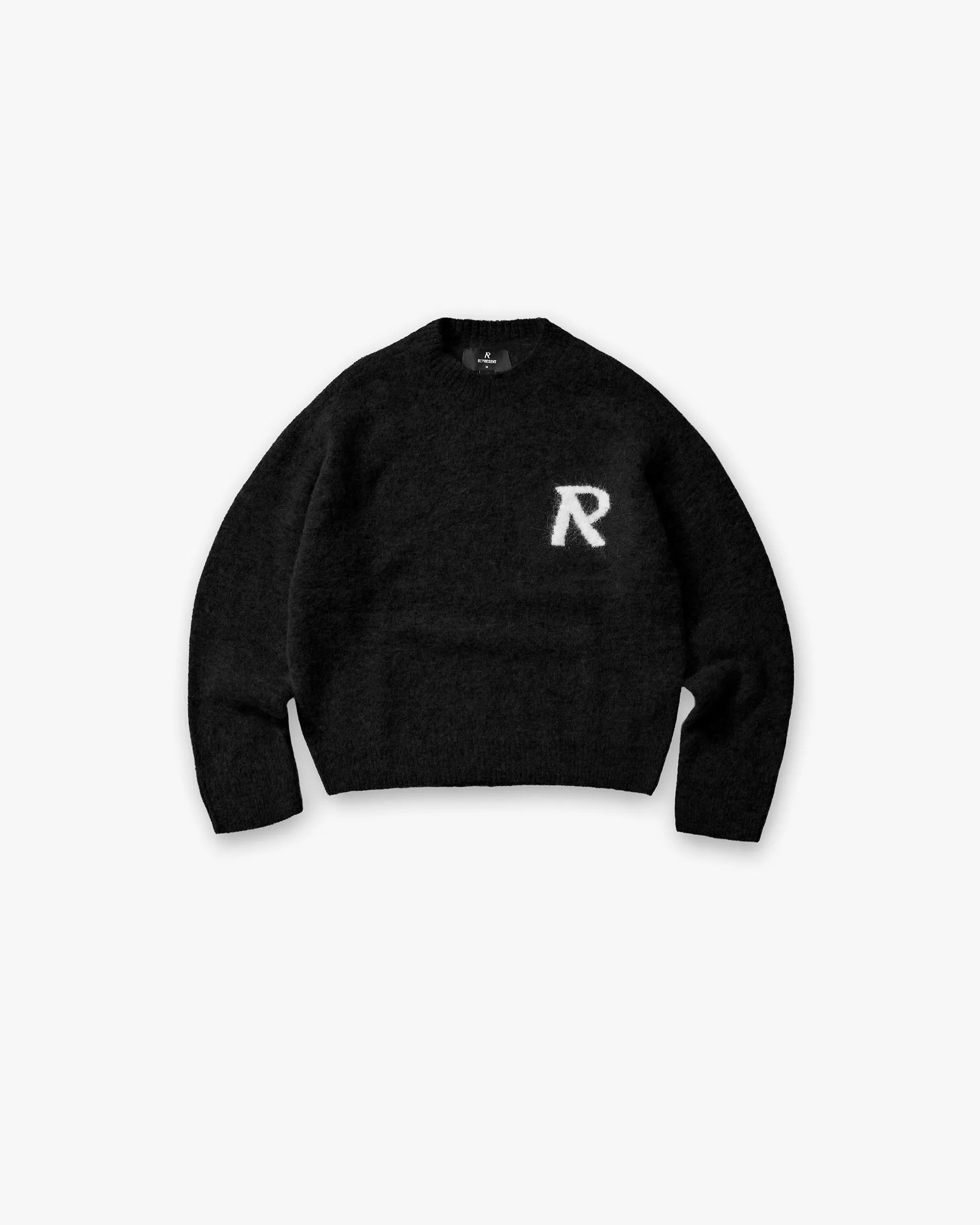 Logo Knit Sweater - Jet Black sold by Represent