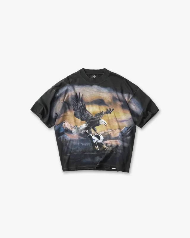 Chrome Flight T-Shirt - Stained Black made by Represent