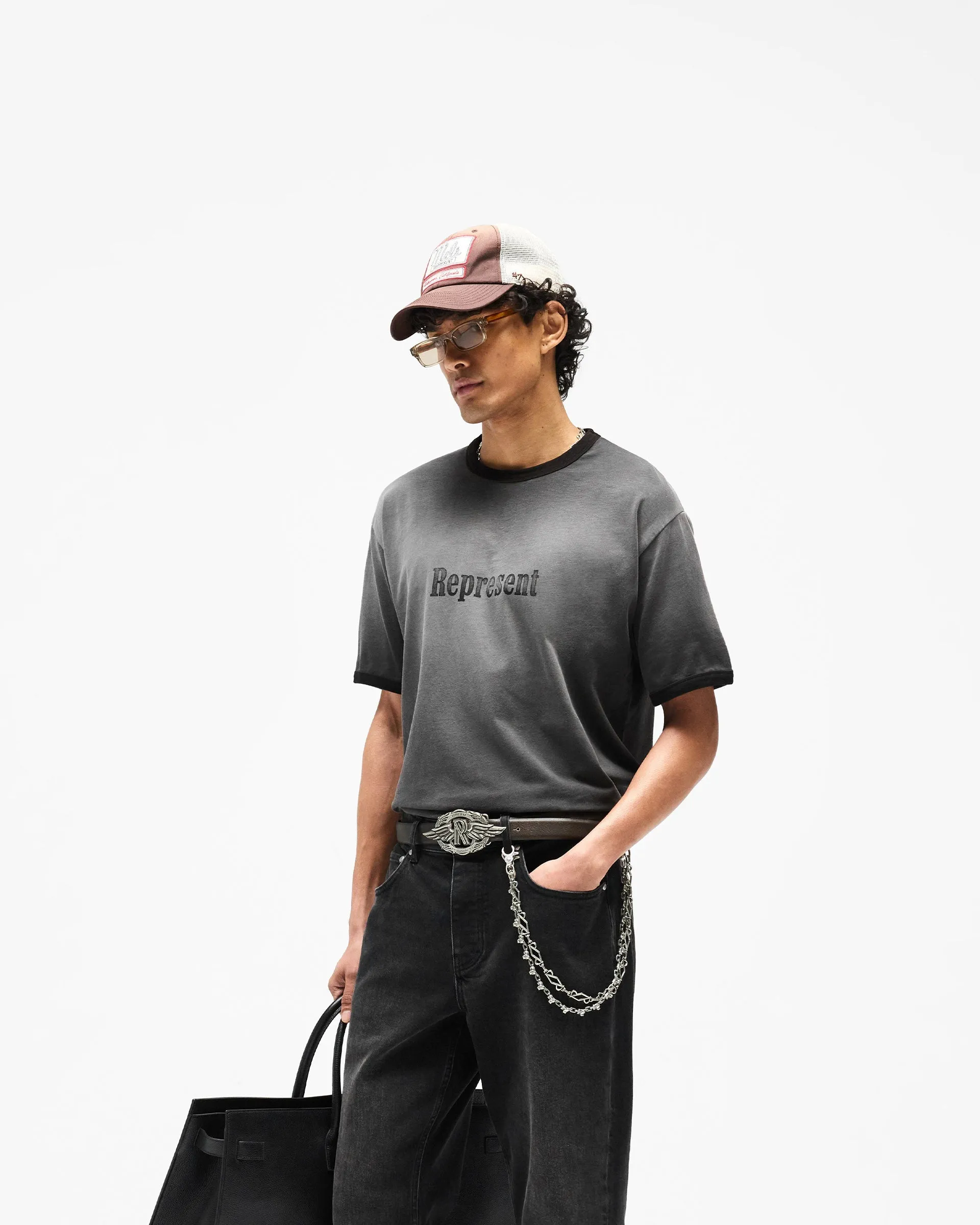 Represent Ringer T-Shirt - Stained Black sold by Represent product image thumbnail 2