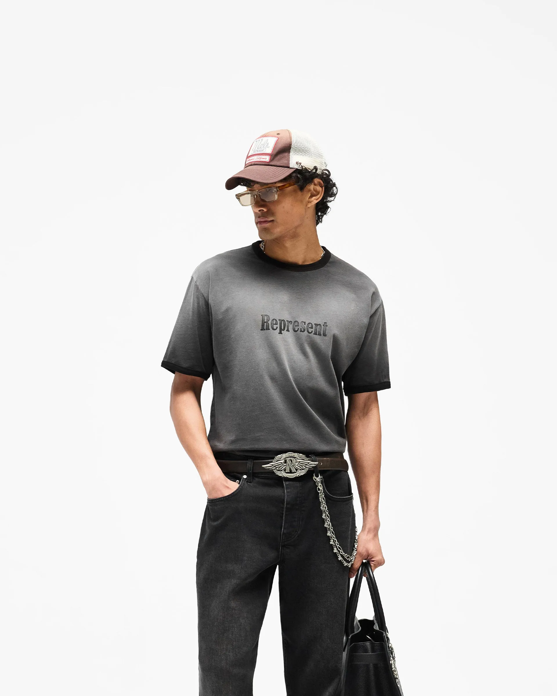 Represent Ringer T-Shirt - Stained Black sold by Represent product image thumbnail 3