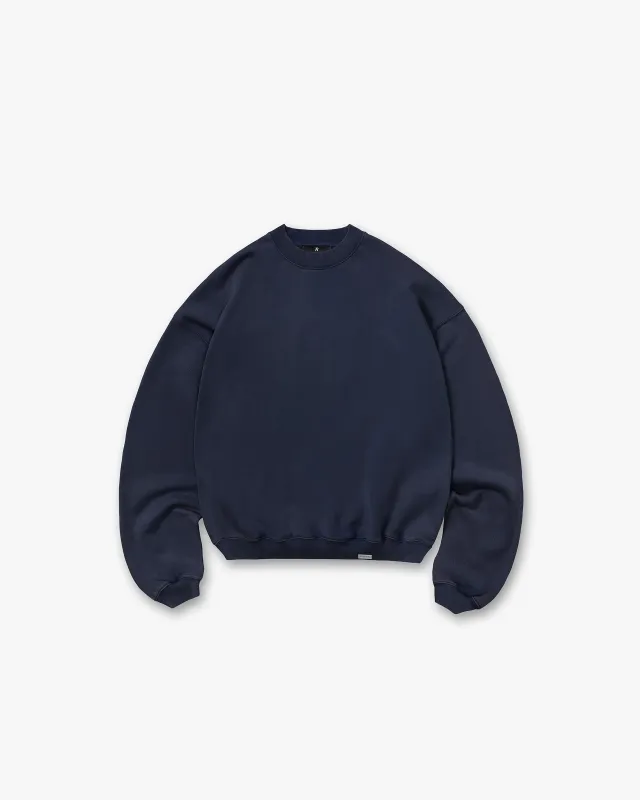 Initial Boxy Sweater - Midnight Navy made by Represent