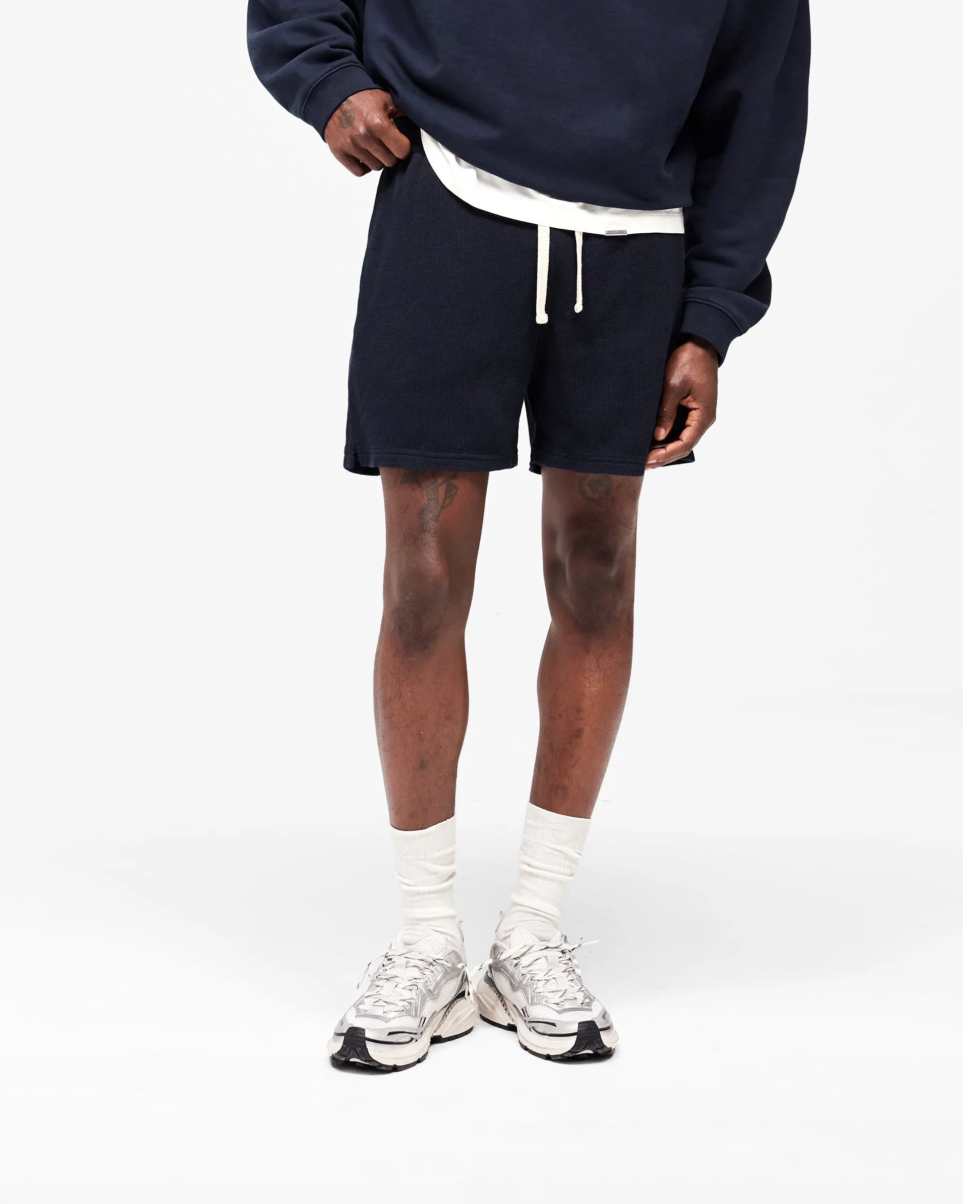 Initial Waffle Shorts - Midnight Navy sold by Represent product image thumbnail 2