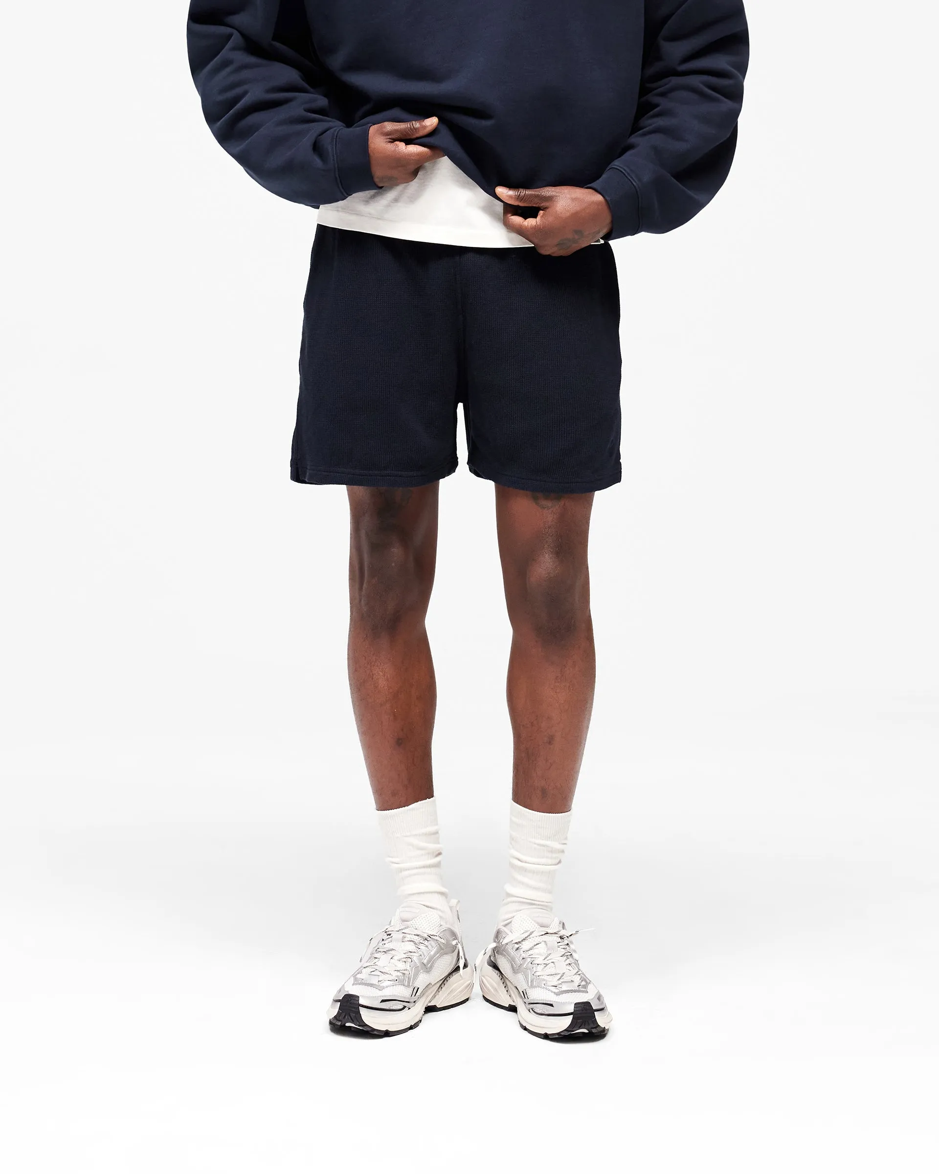 Initial Waffle Shorts - Midnight Navy sold by Represent product image thumbnail 3