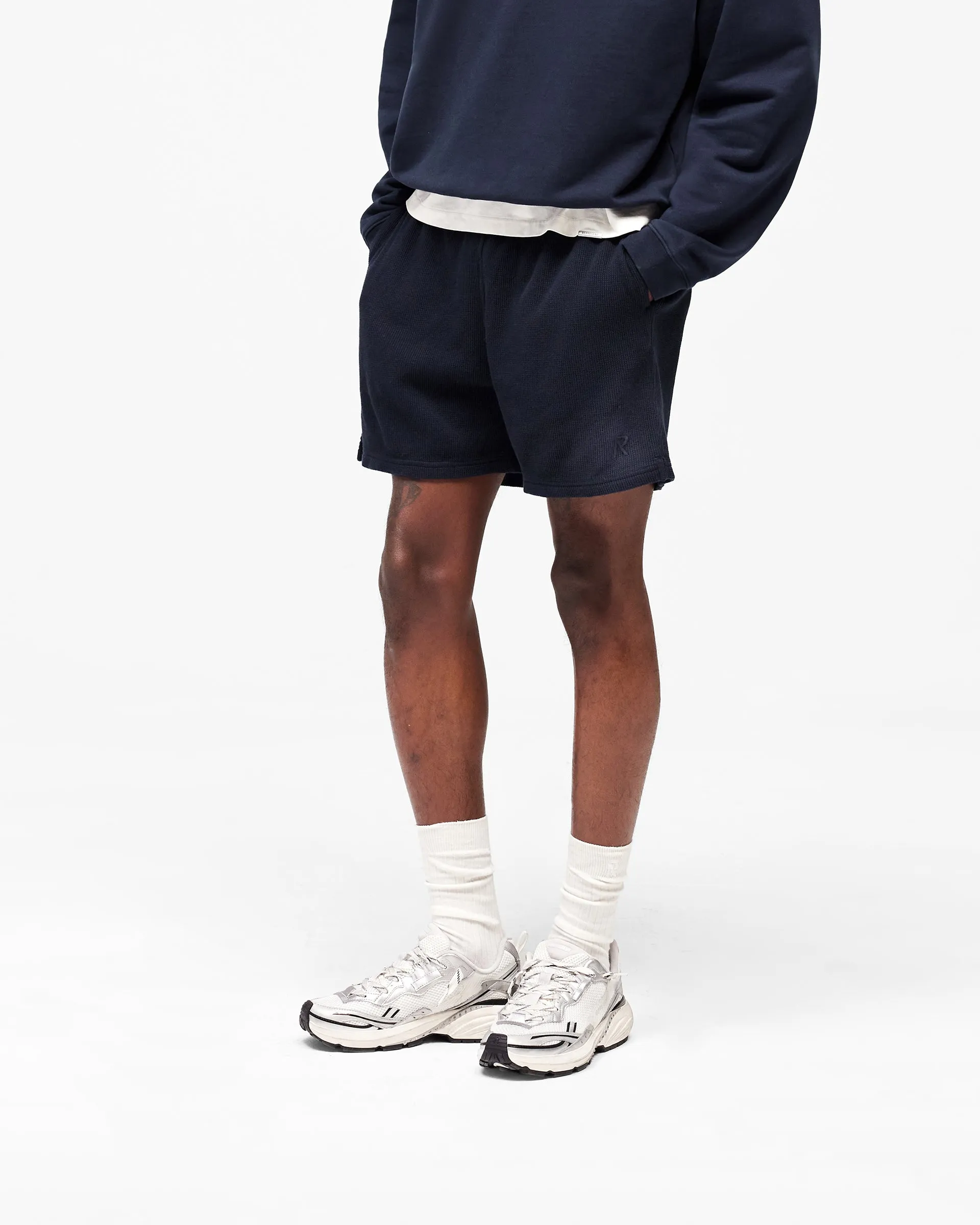 Initial Waffle Shorts - Midnight Navy sold by Represent product image thumbnail 4