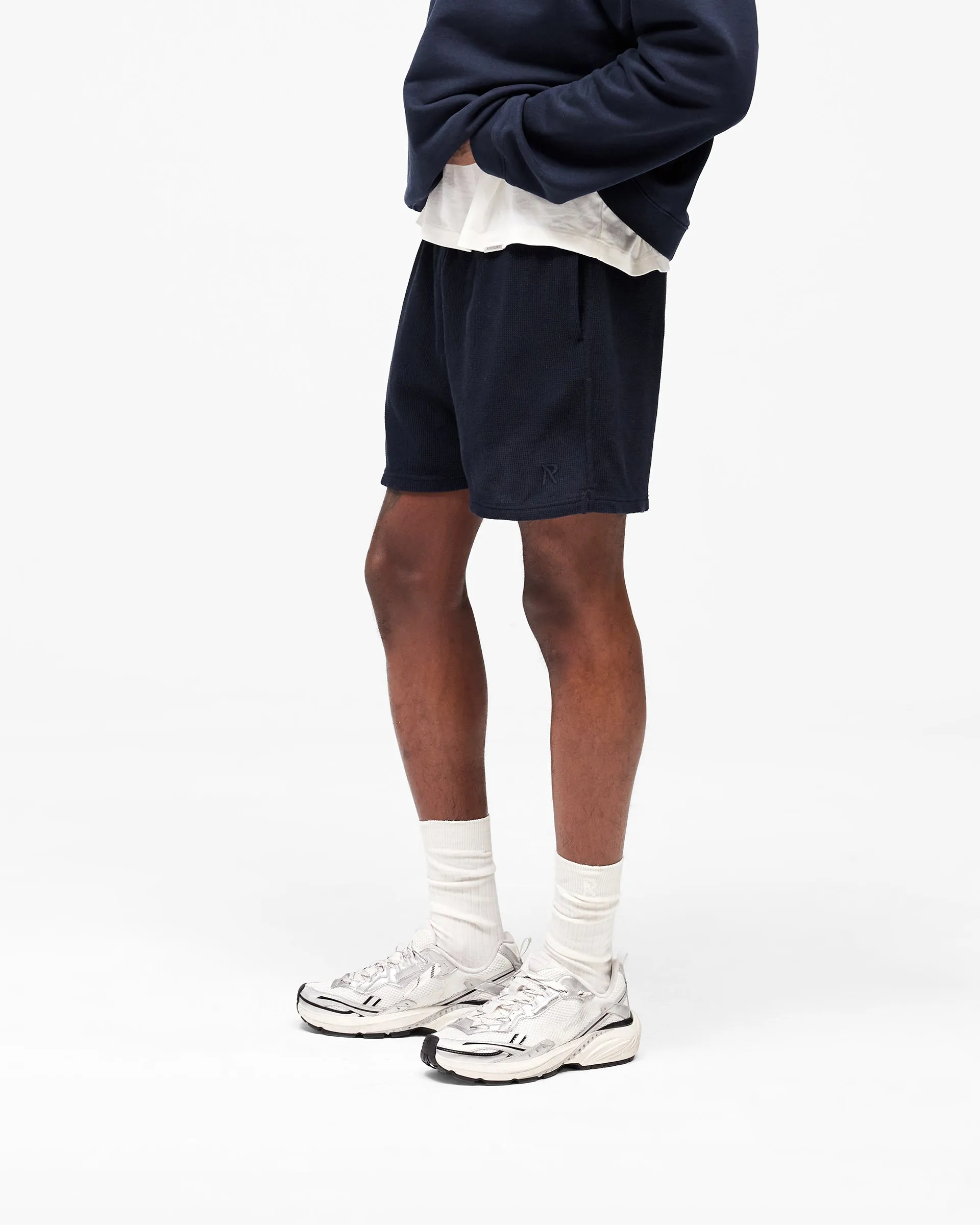 Initial Waffle Shorts - Midnight Navy sold by Represent product image thumbnail 5